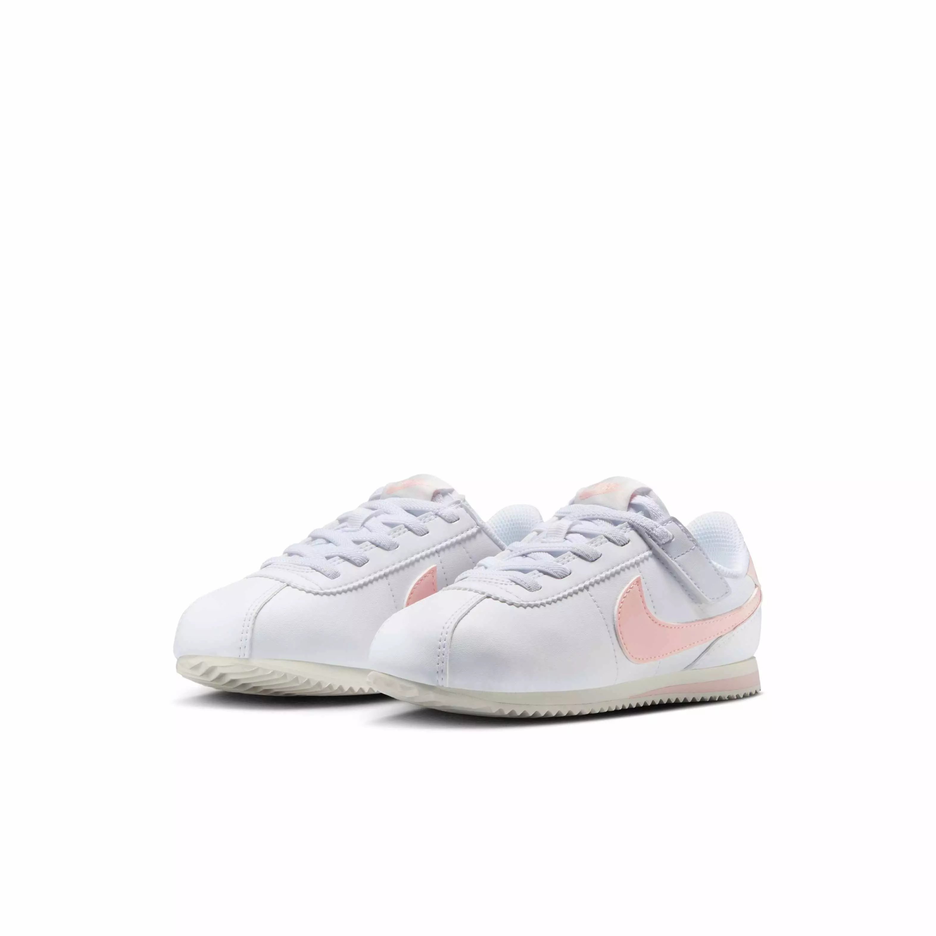 Nike Cortez EasyOn "White/Sail/Echo Pink" Preschool Girls' Shoe - WHITE/SAIL/PINK