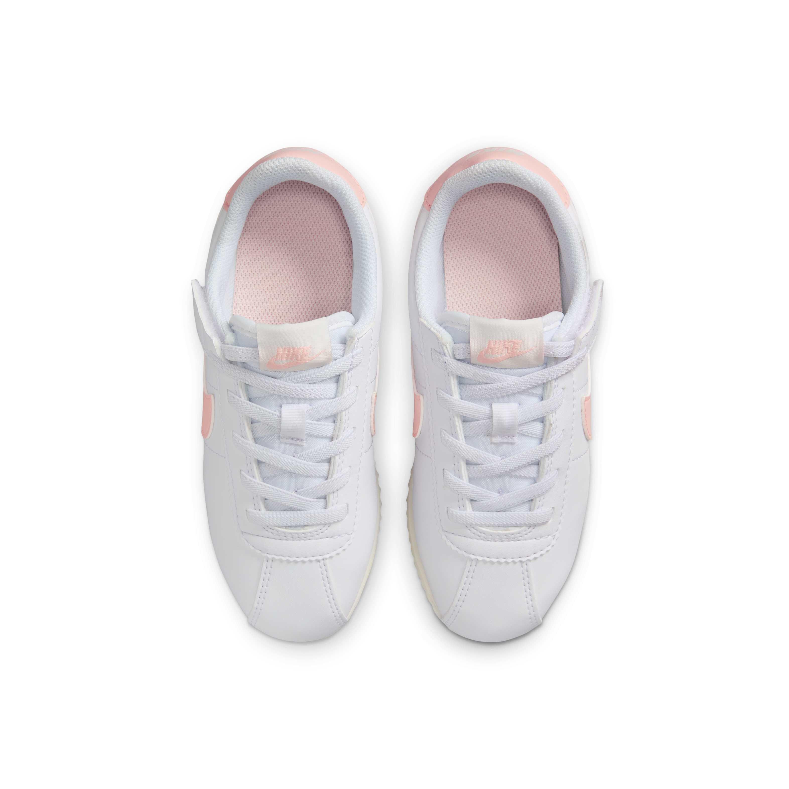 Nike Cortez EasyOn Preschool Girls' "White/Sail/Echo Pink" Shoe