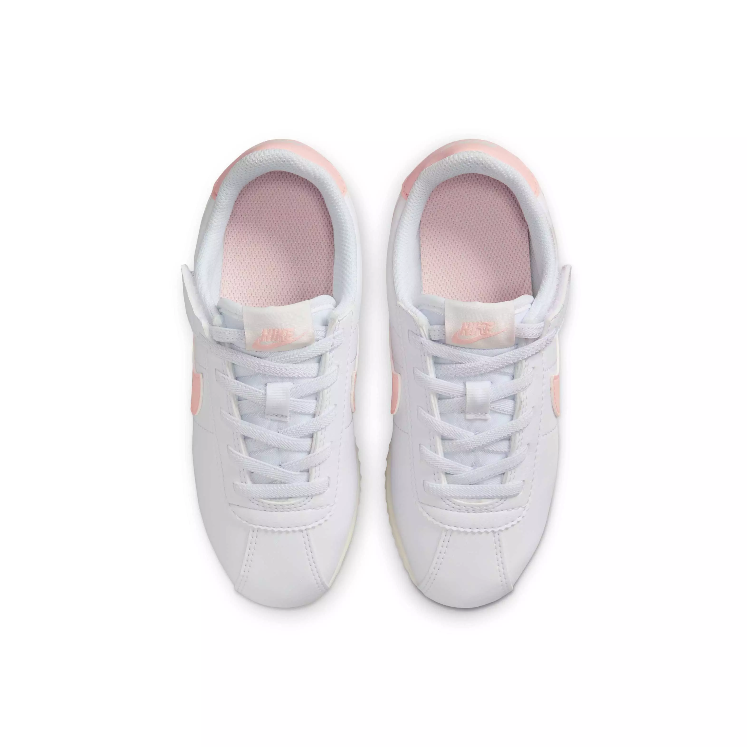 Nike Cortez EasyOn "White/Sail/Echo Pink" Preschool Girls' Shoe - WHITE/SAIL/PINK