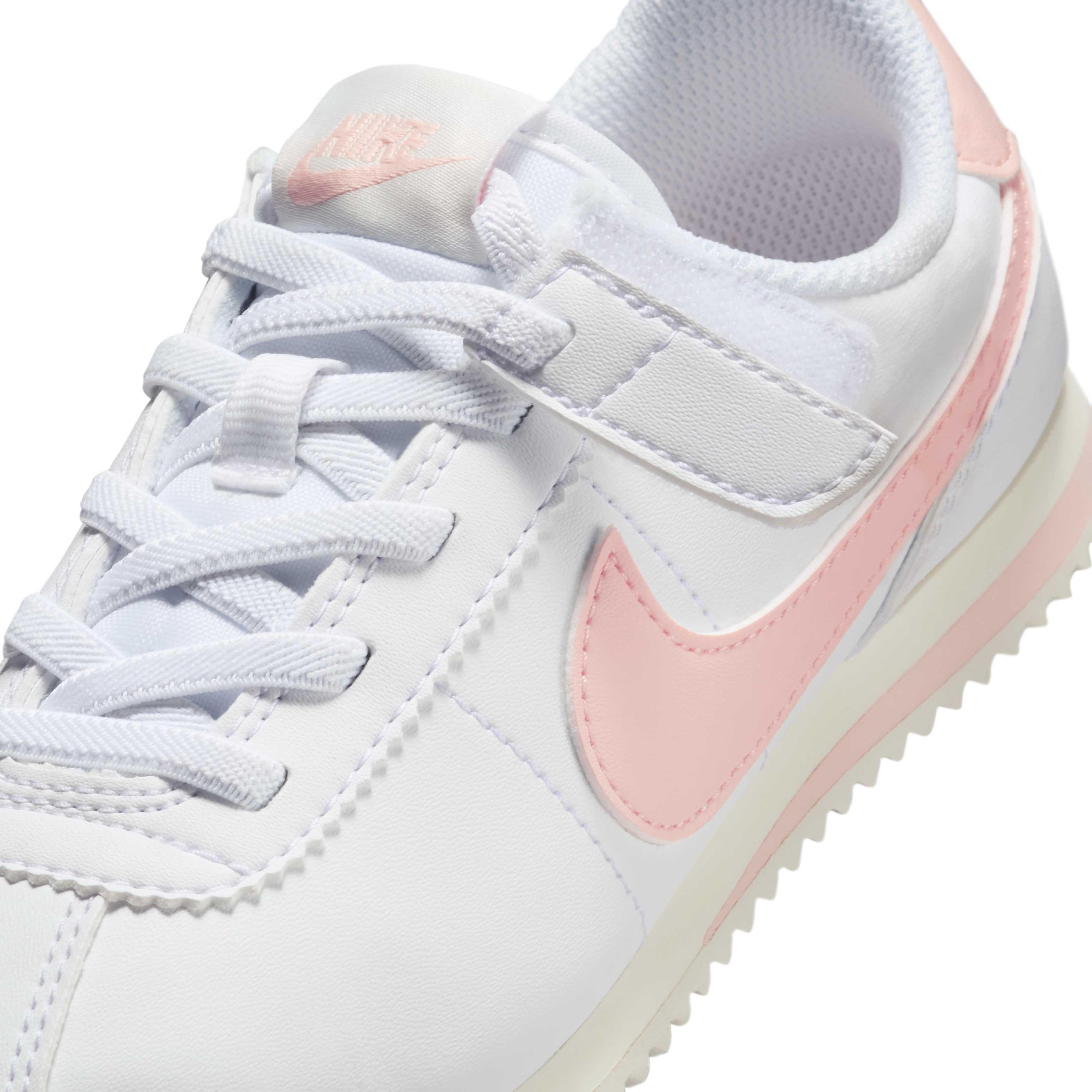 Nike Cortez EasyOn Preschool Girls' "White/Sail/Echo Pink" Shoe