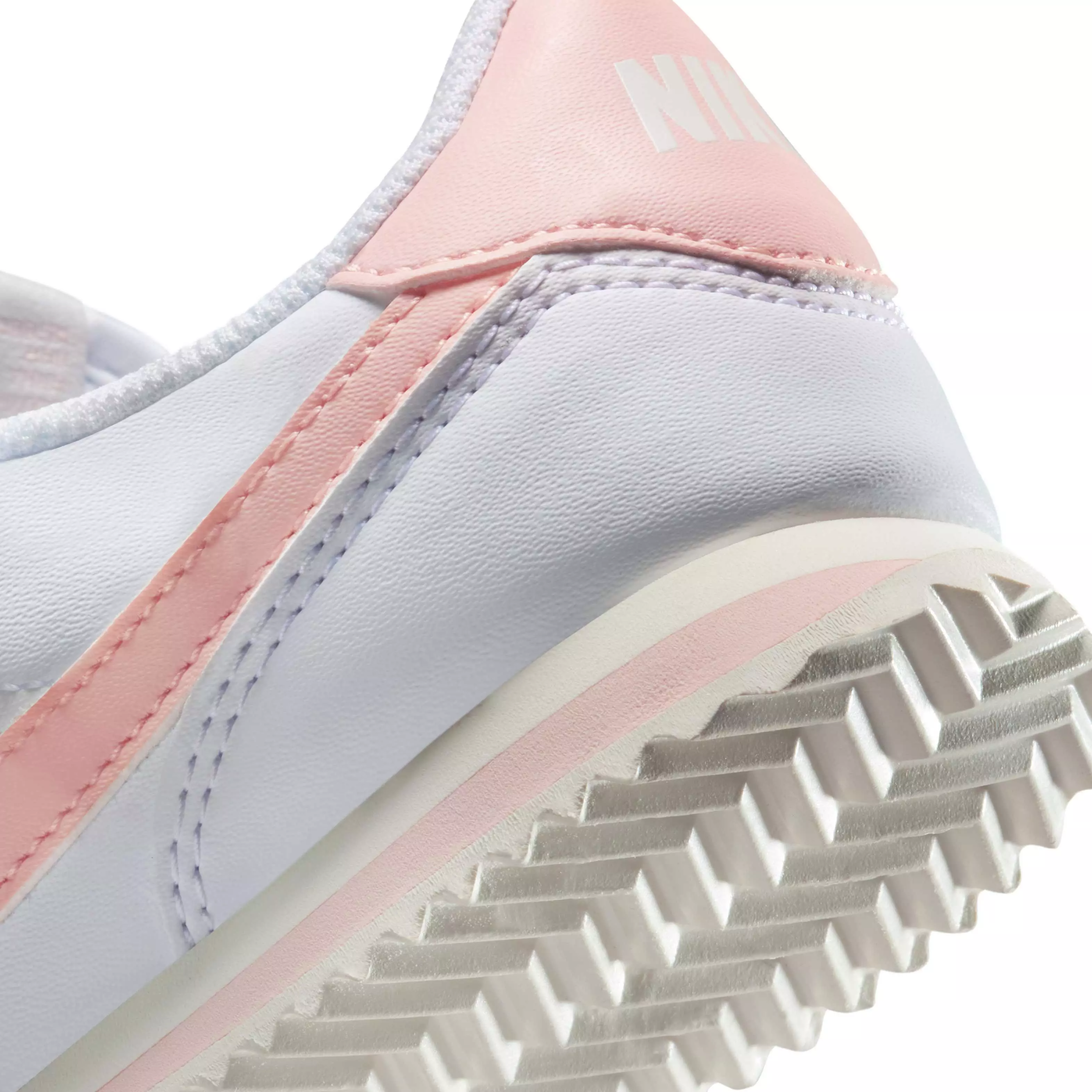 Nike Cortez EasyOn "White/Sail/Echo Pink" Preschool Girls' Shoe - WHITE/SAIL/PINK