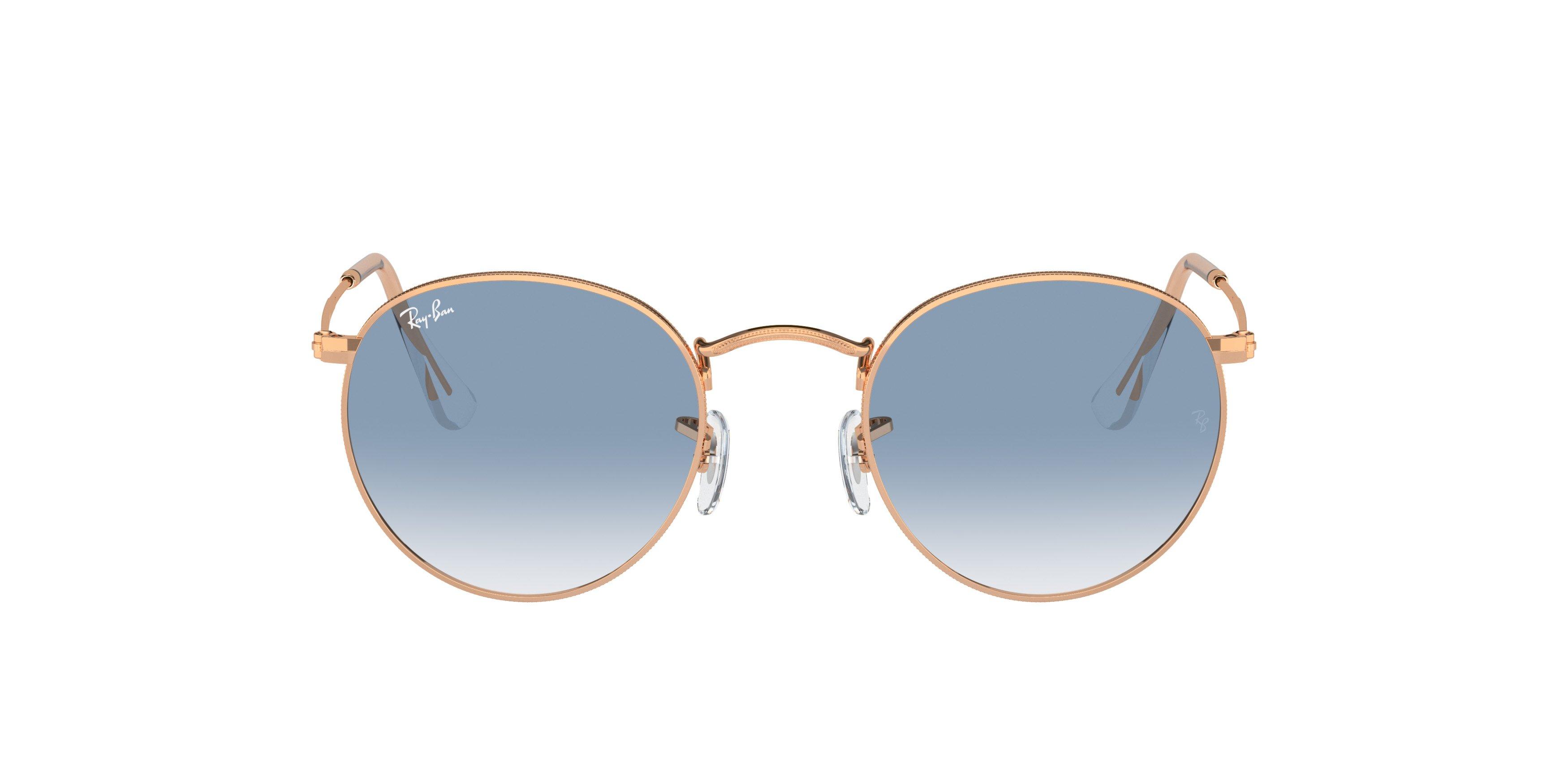 Ray-Ban Round Metal Antiqued Sunglasses - GOLD Thumbnail View 3