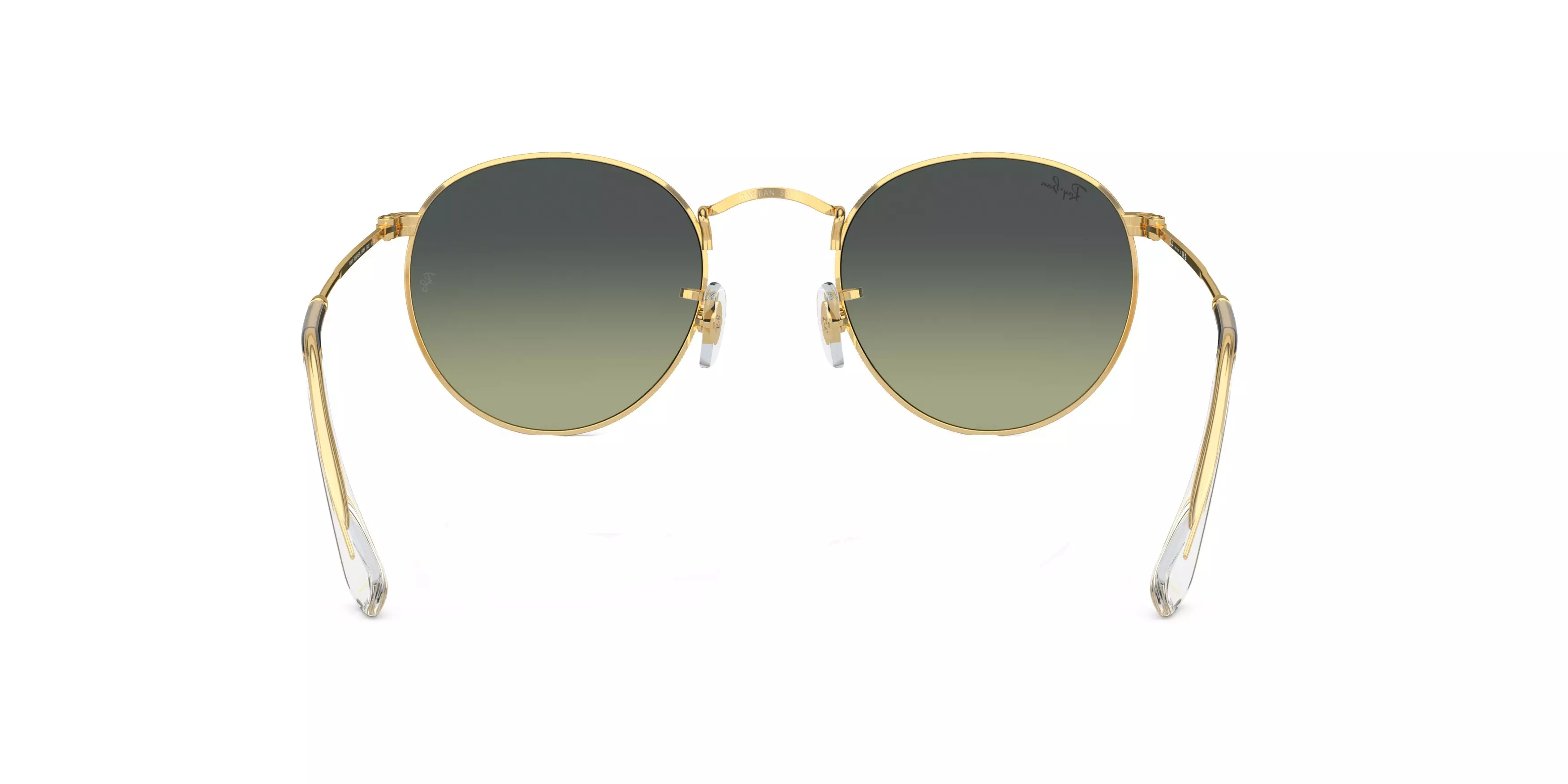 Ray-Ban Round Metal Antiqued Sunglasses - GOLD/GREEN