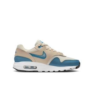 Nike Air Max 1 "Soft Pearl/Smokey Blue/Black/Light Khaki" Grade School Boys' Shoe