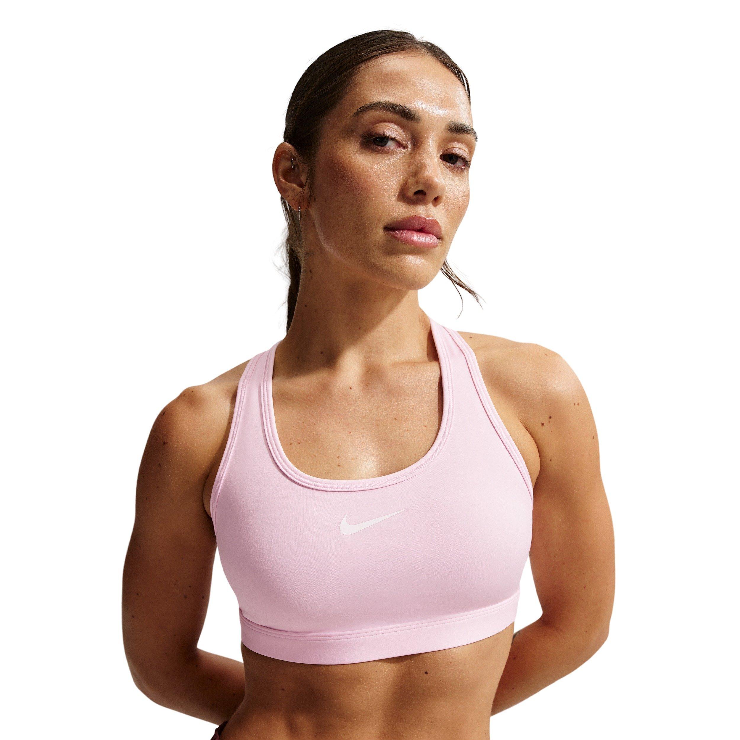 Nike Women's Swoosh Medium Support Padded Sports Bra -Pink - PINK Thumbnail View 1