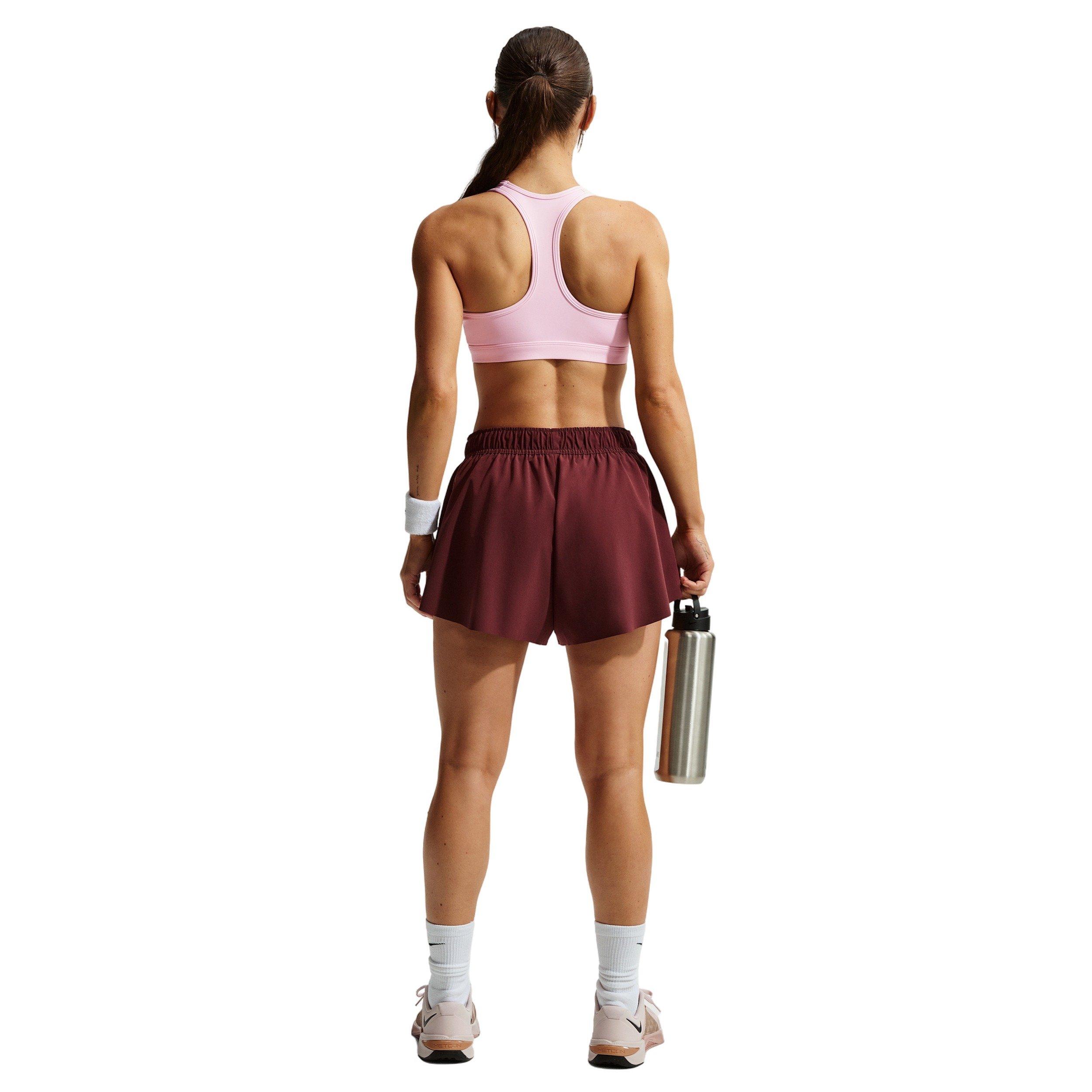 Nike Women's Swoosh Medium Support Padded Sports Bra - Pink - PINK Thumbnail View 5