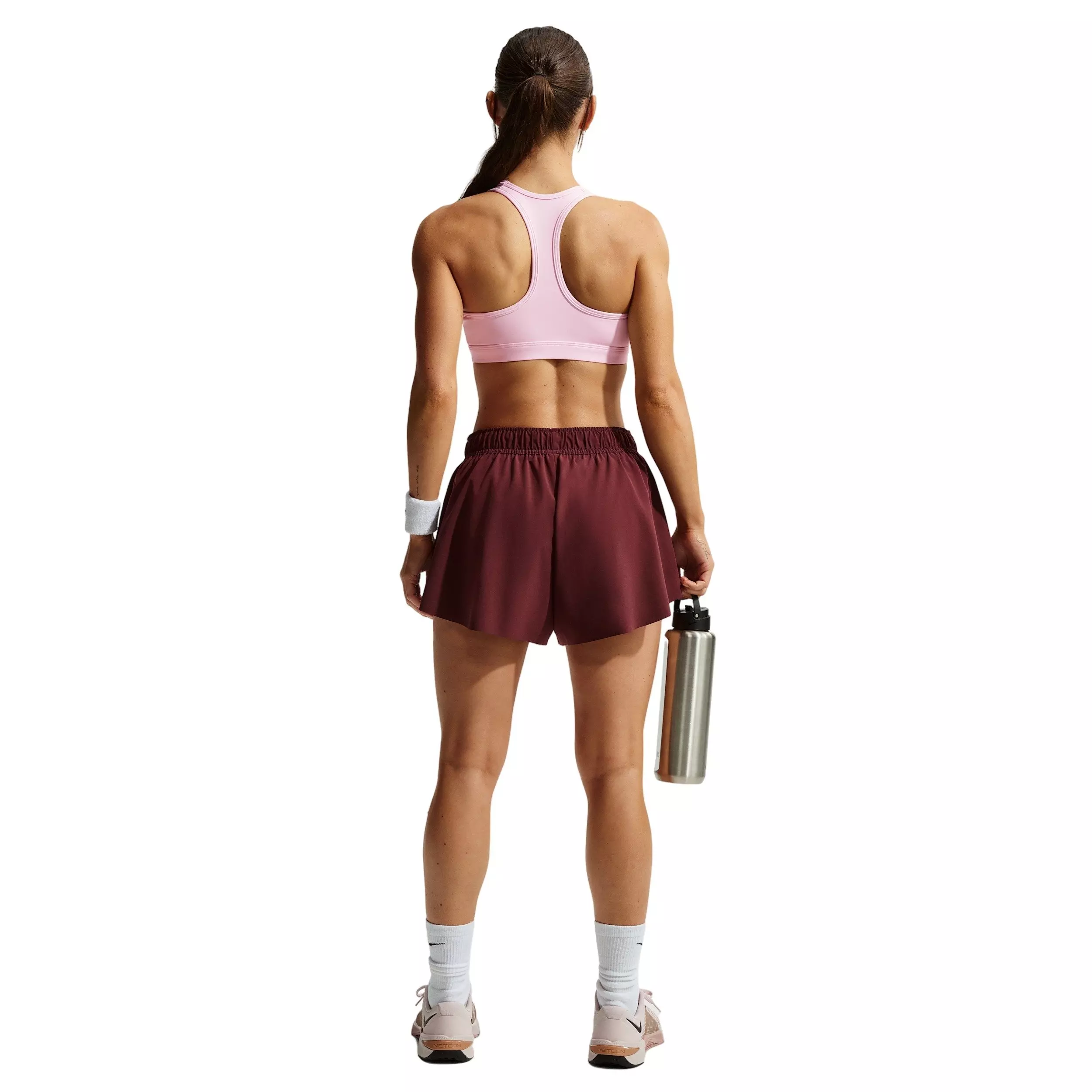 Nike Women's Swoosh Medium Support Padded Sports Bra - Pink - PINK