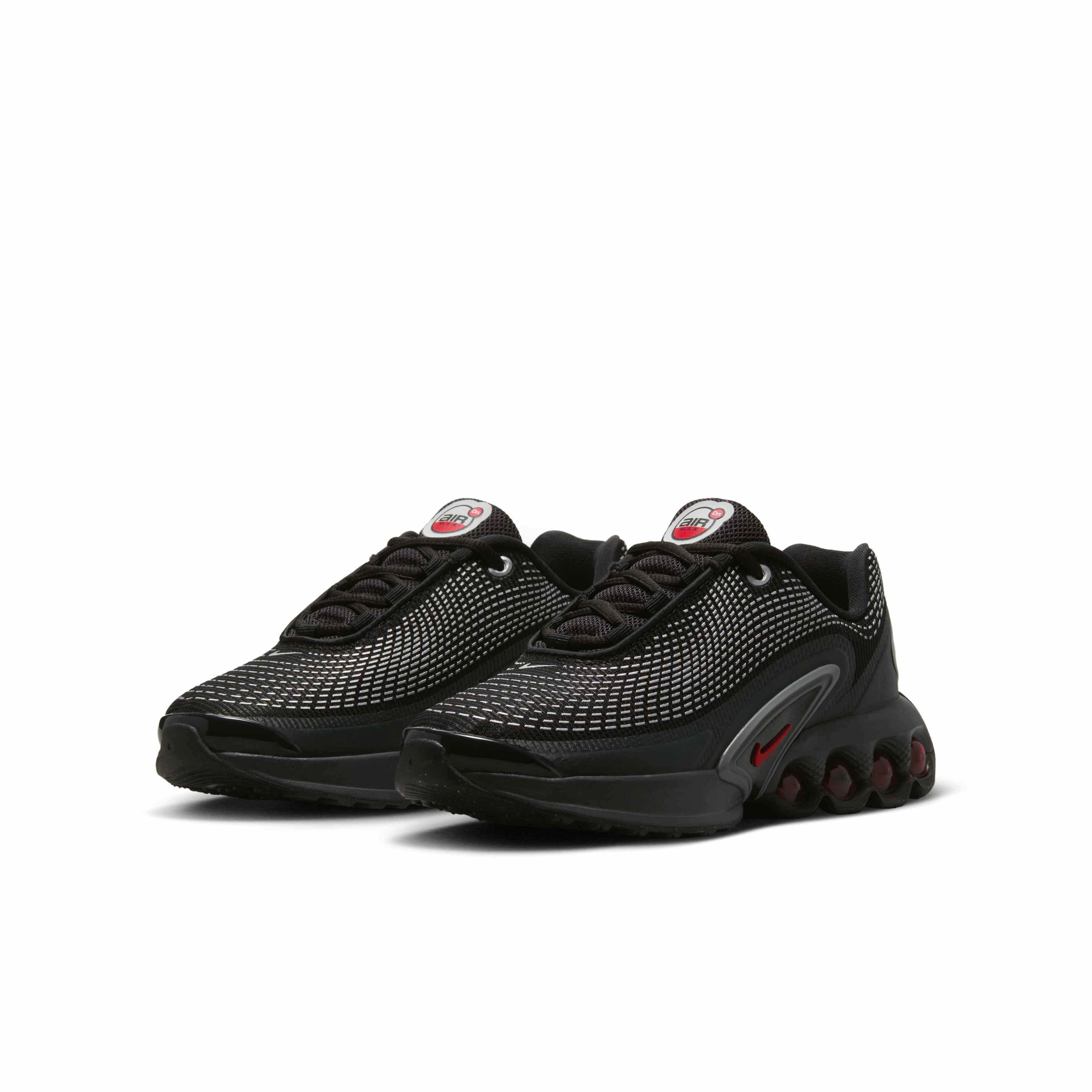 Nike Air Max Dn Grade School Boys' "Black/Black/Metallic Silver/University Red" Shoe