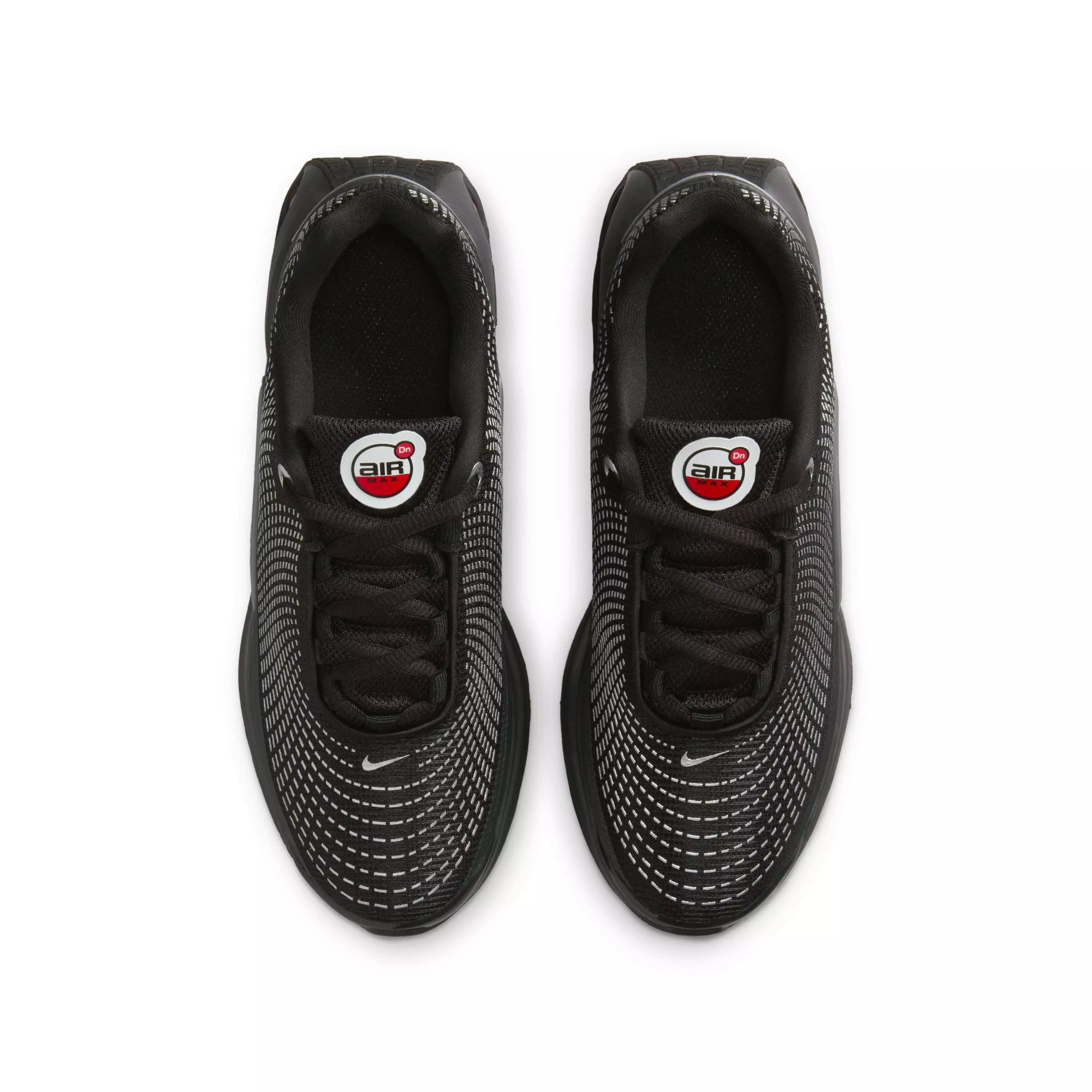Nike Air Max Dn "Black/Black/Metallic Silver/University Red" Grade School Boys' Shoe - BLACK/BLACK/SILVER/RED