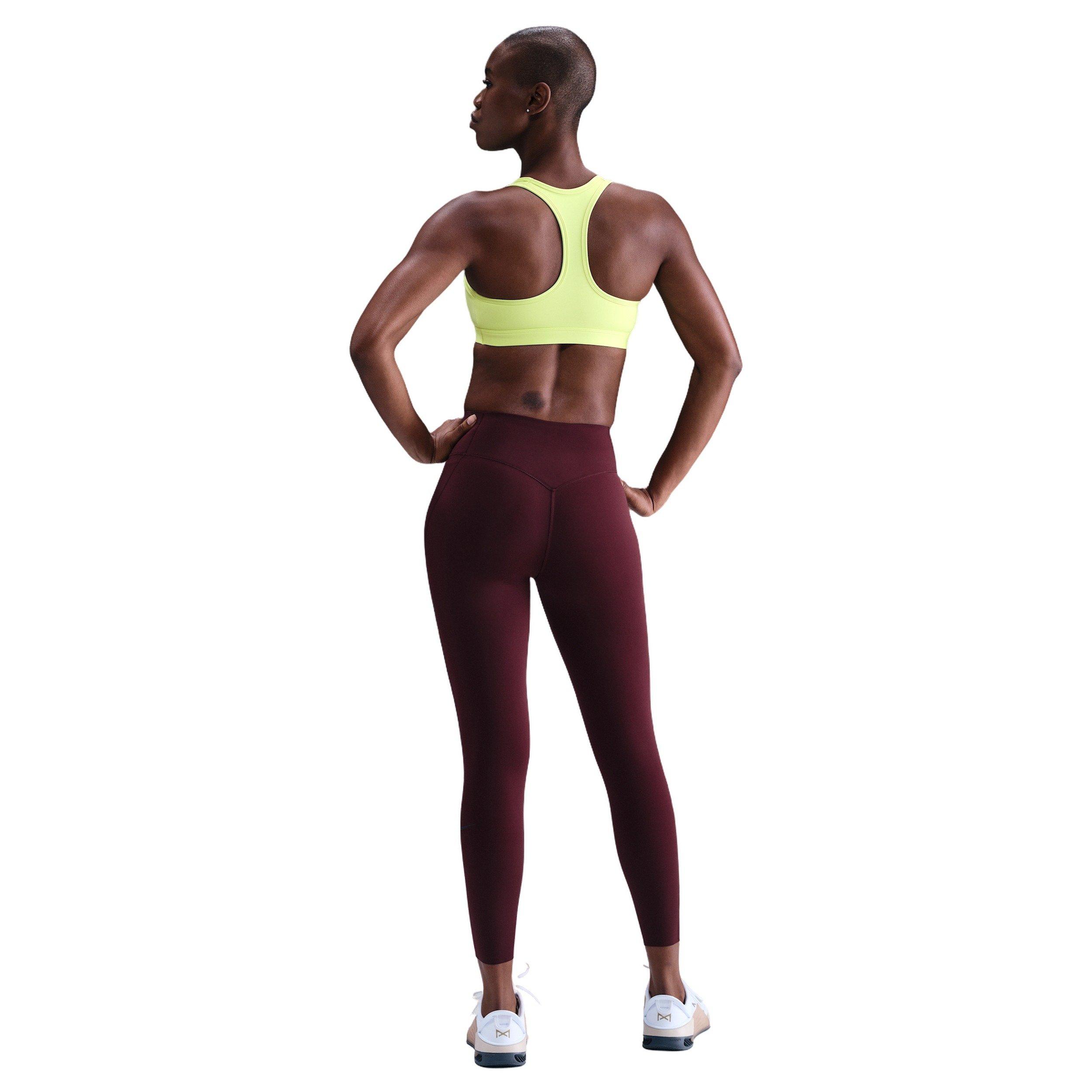 Nike Women's Swoosh Medium Support Padded Sports Bra - Yellow - YELLOW Thumbnail View 5