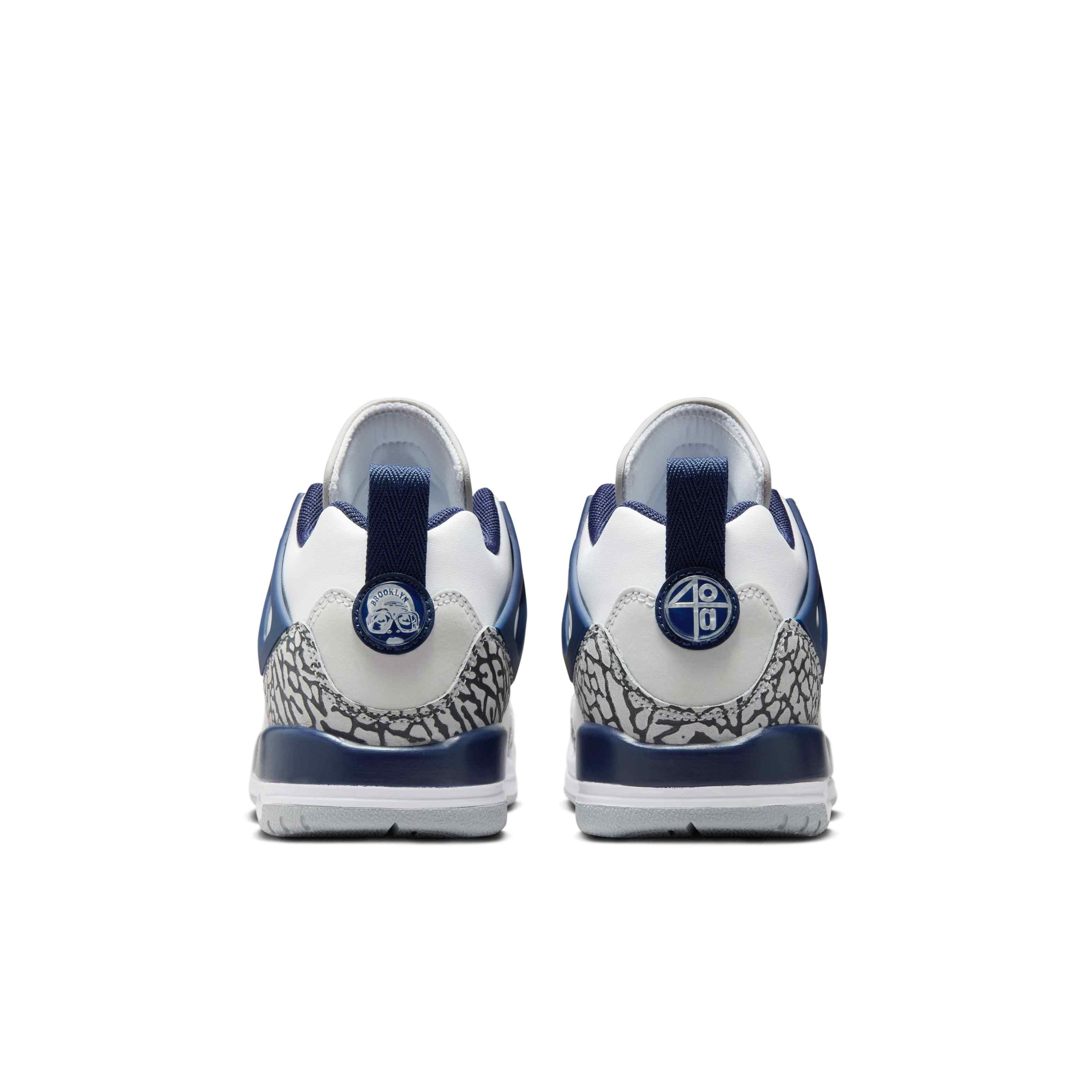 Jordan Spizike Low Grade School Boys'  "White/Neutral Grey/Anthracite/Midnight Navy" Shoe