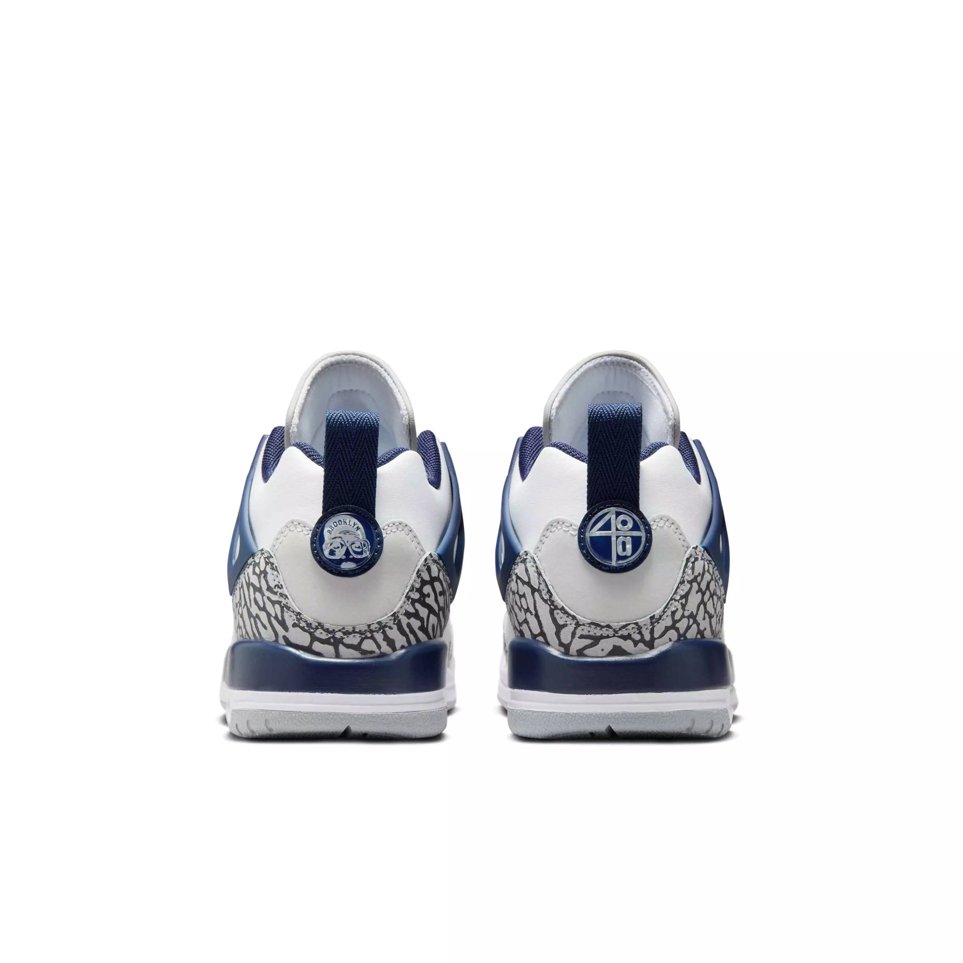 Jordan Spizike Low "White/Neutral Grey/Anthracite/Midnight Navy" Grade School Boys' Shoe - WHITE/GREY/ANTHRACITE/NAVY