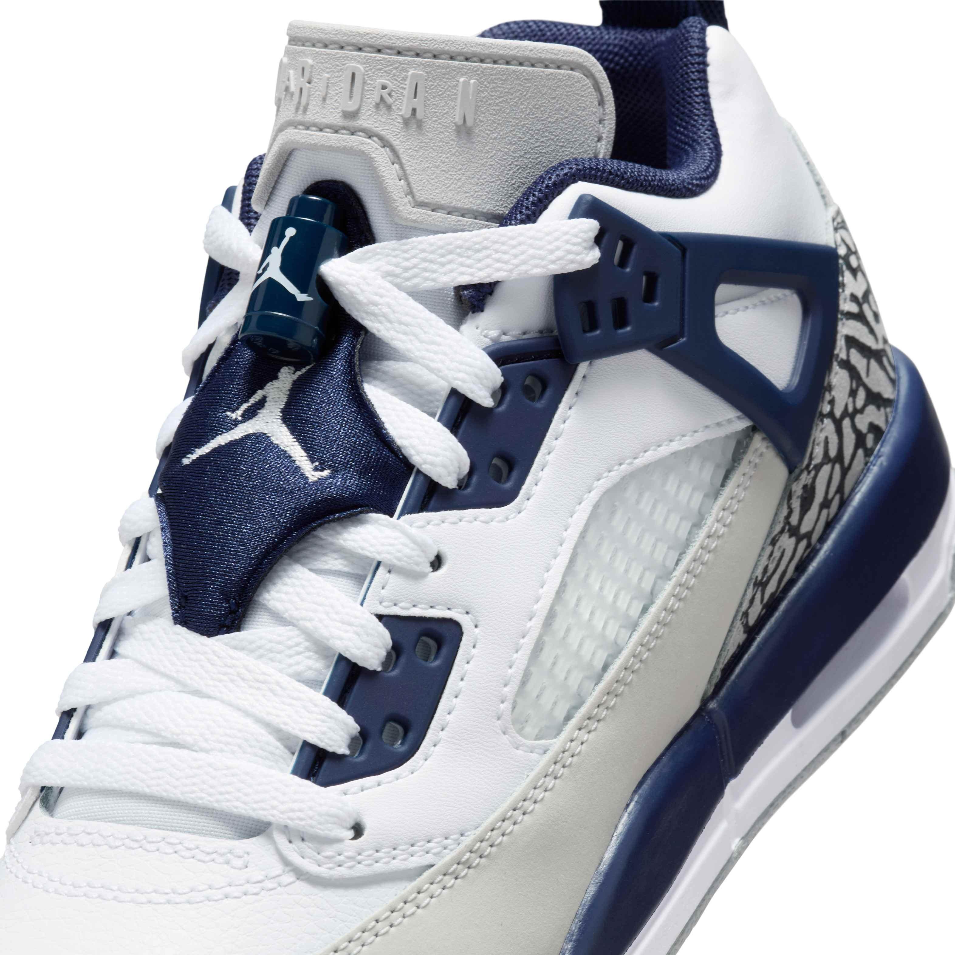 Jordan Spizike Low Grade School Boys'  "White/Neutral Grey/Anthracite/Midnight Navy" Shoe