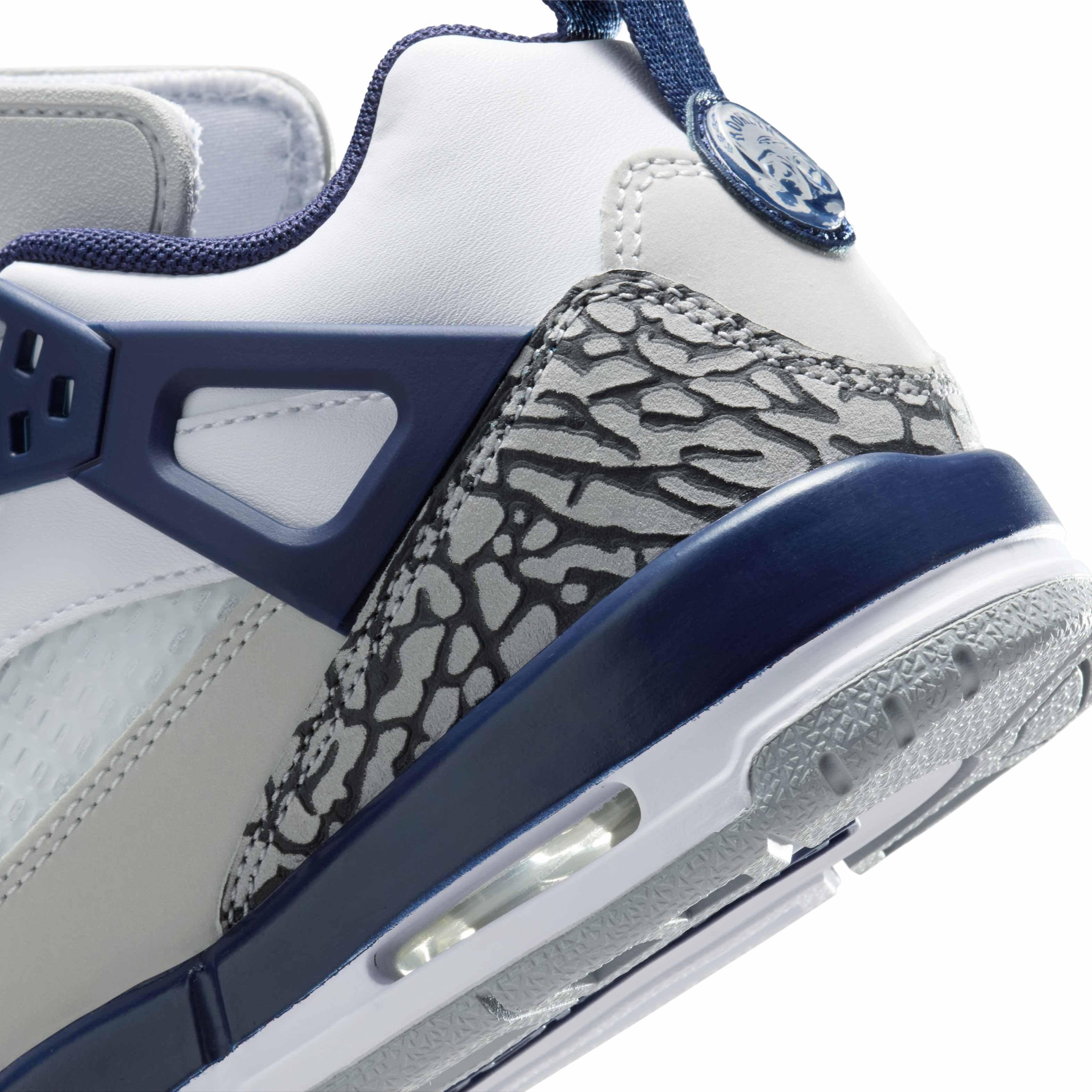 Jordan Spizike Low Grade School Boys'  "White/Neutral Grey/Anthracite/Midnight Navy" Shoe