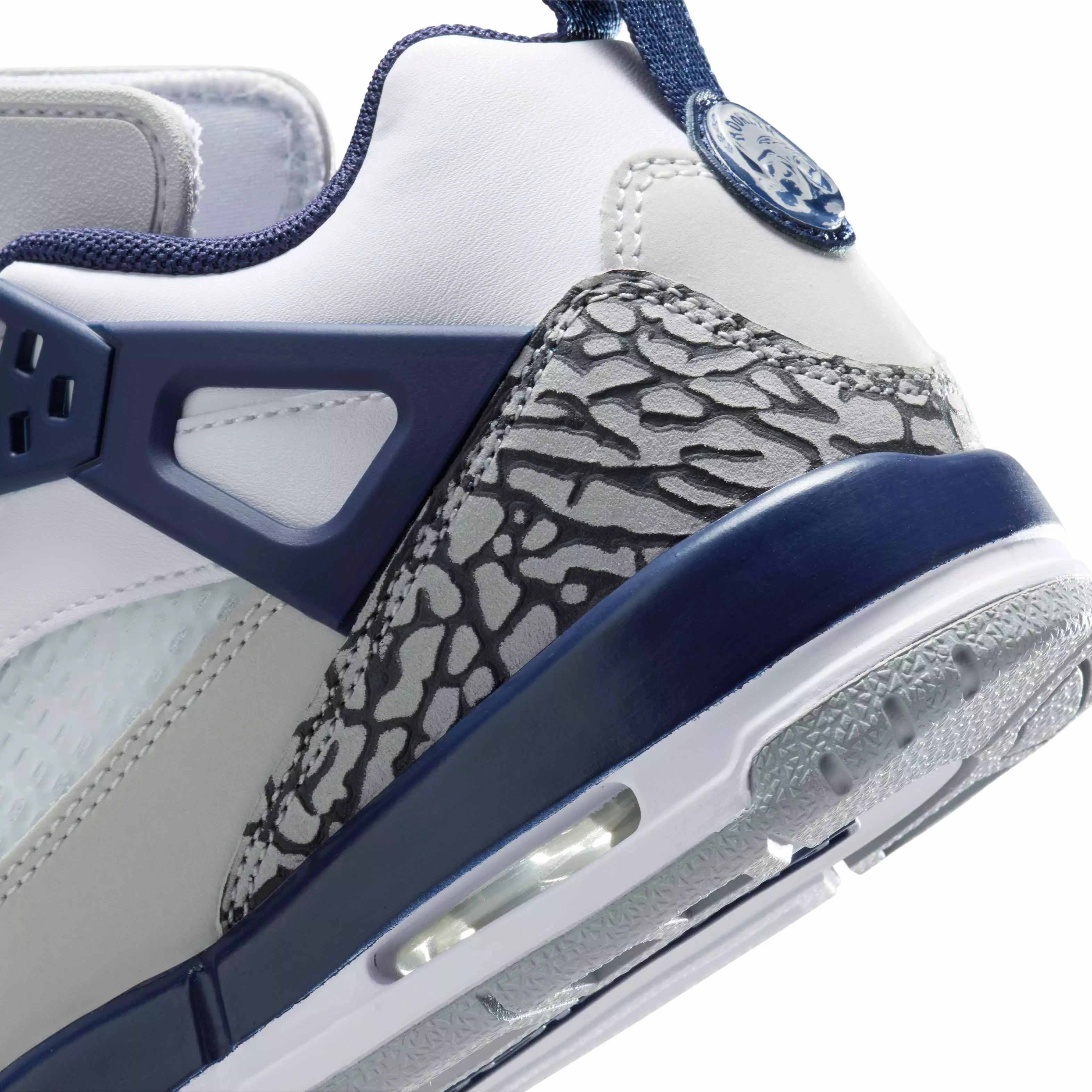 Jordan Spizike Low "White/Neutral Grey/Anthracite/Midnight Navy" Grade School Boys' Shoe - WHITE/GREY/ANTHRACITE/NAVY