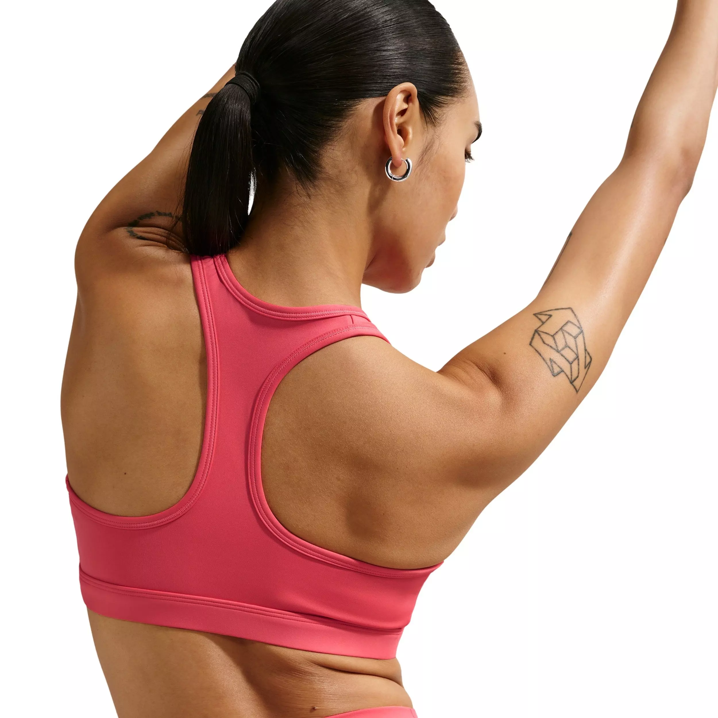 Nike Women's Swoosh Medium Support Padded Sports Bra -Coral - CORAL