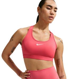 Nike Women's Swoosh Medium Support Padded Sports Bra -Coral