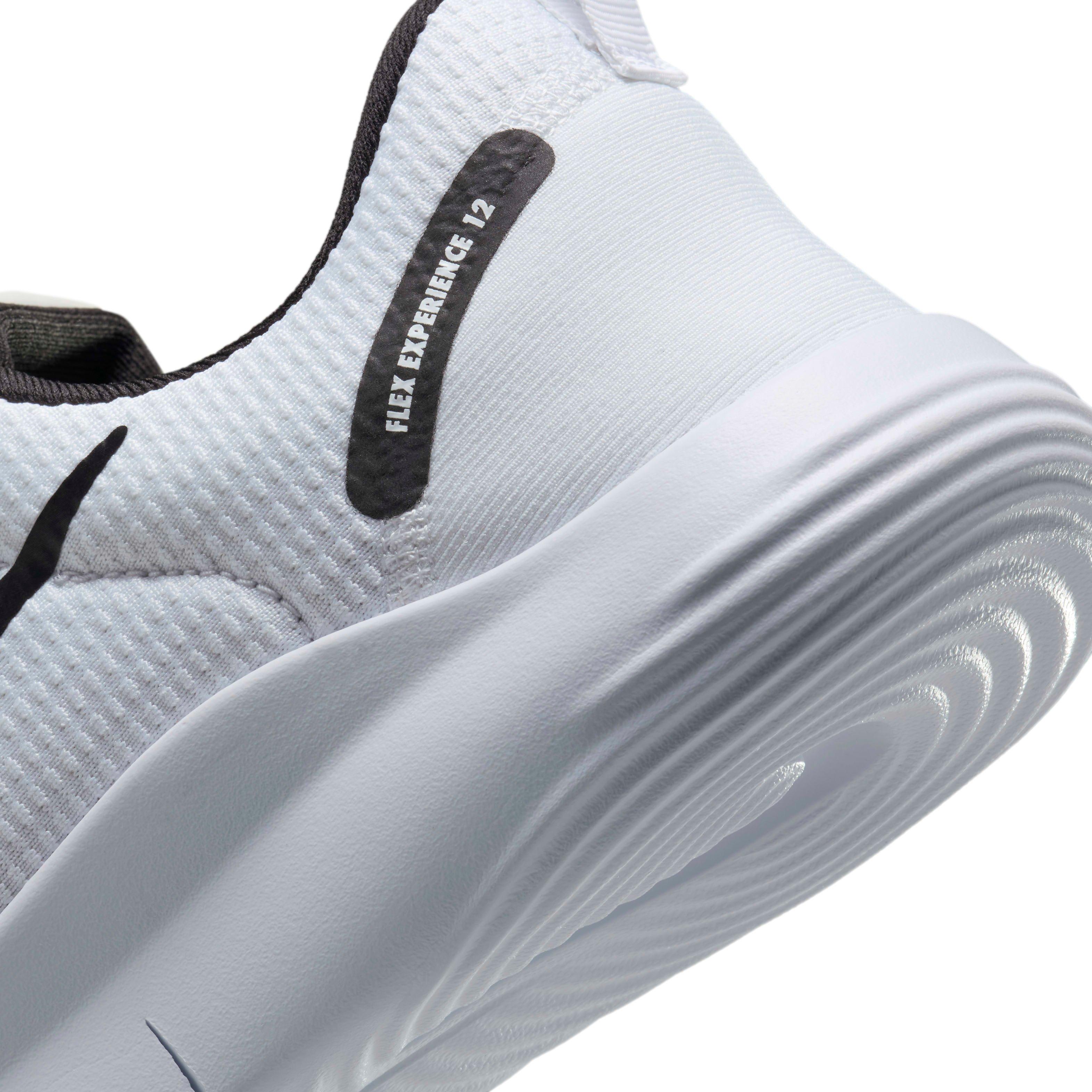 Nike Flex Experience Run 12 "White/White/Black" Men's Running Shoe - WHITE/WHITE/BLACK Thumbnail View 8