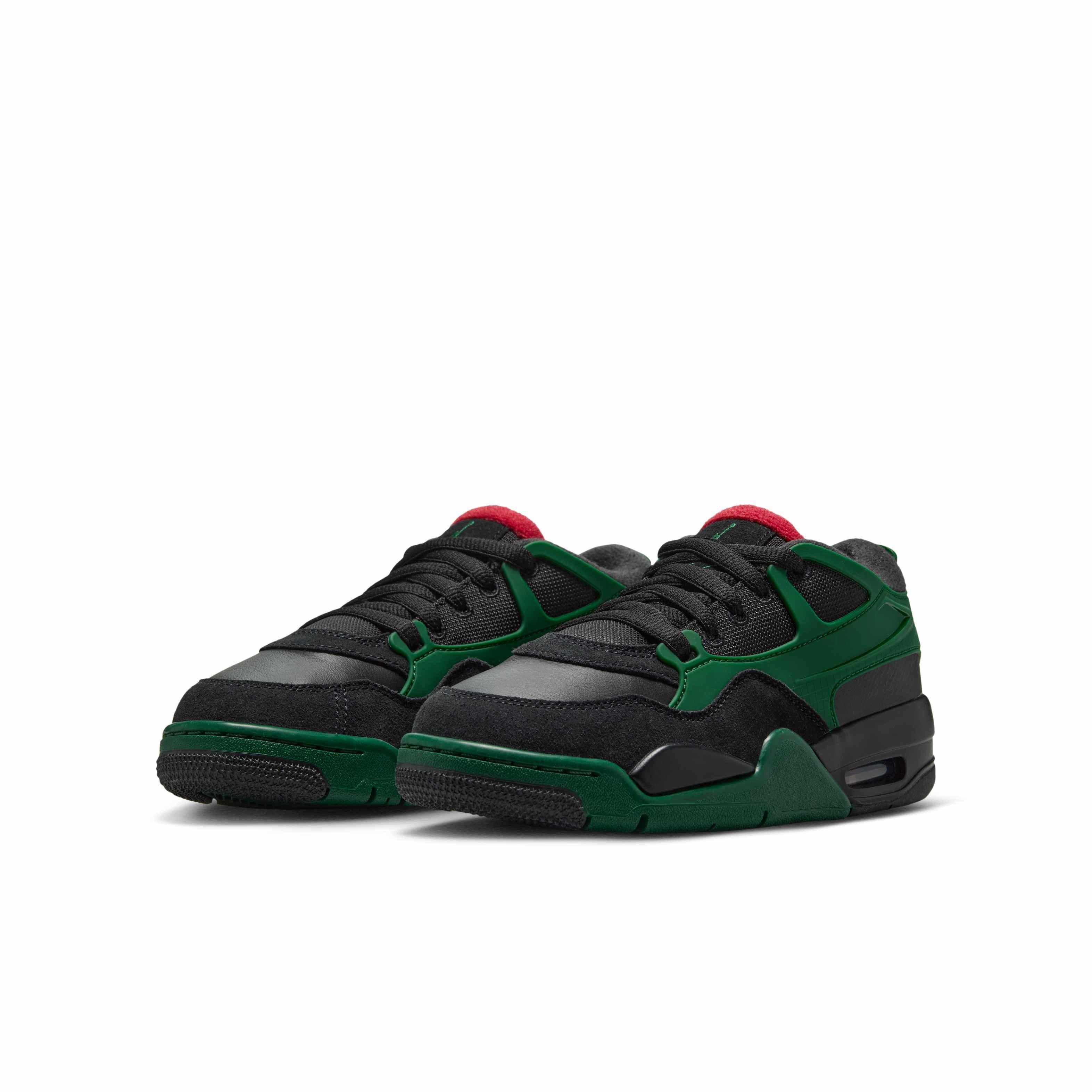 Jordan 4 RM Grade School Boys' "Black/Gorge Green/Varsity Red" Shoe