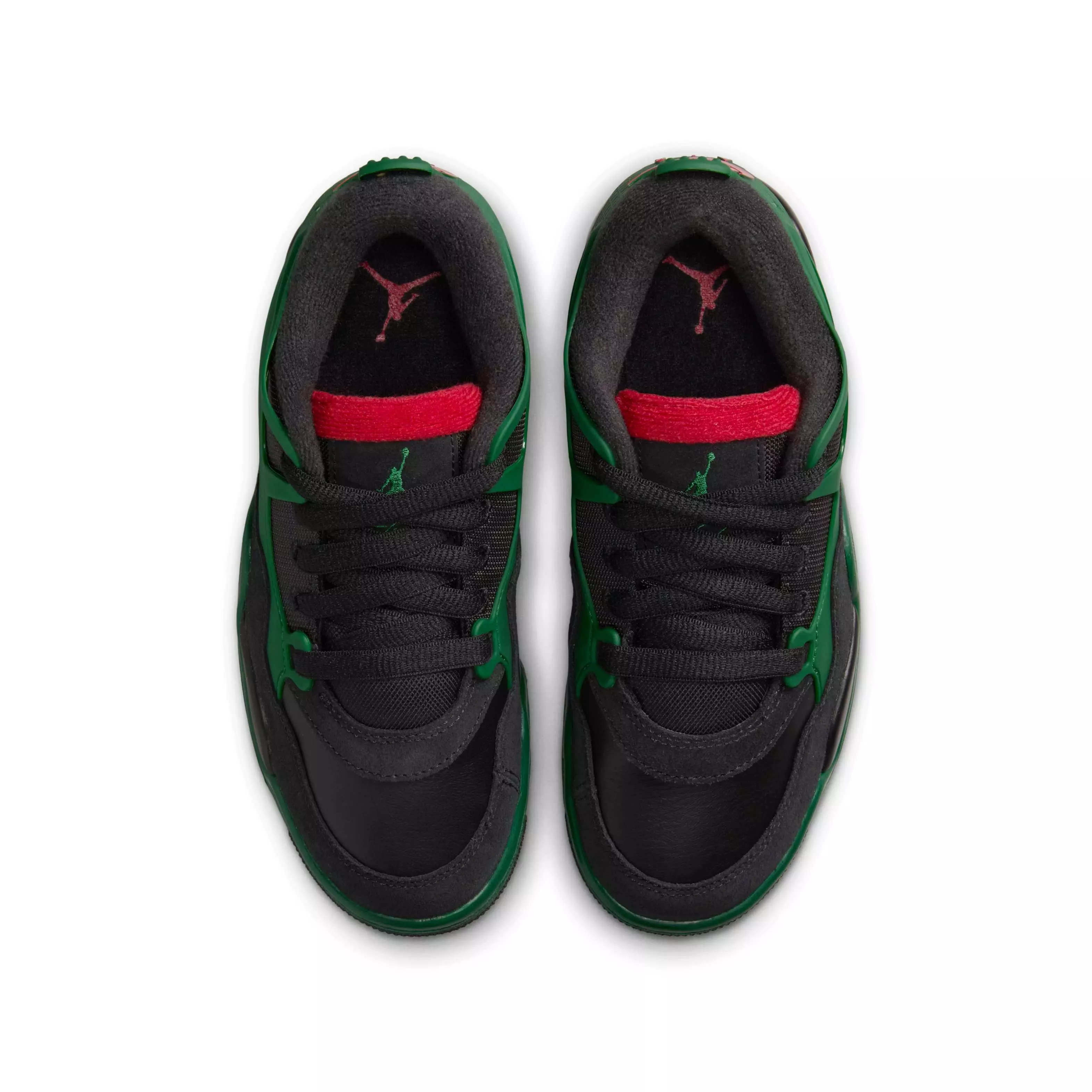 Jordan 4 RM "Black/Gorge Green/Varsity Red" Grade School Boys' Shoe - BLACK/GREEN/RED