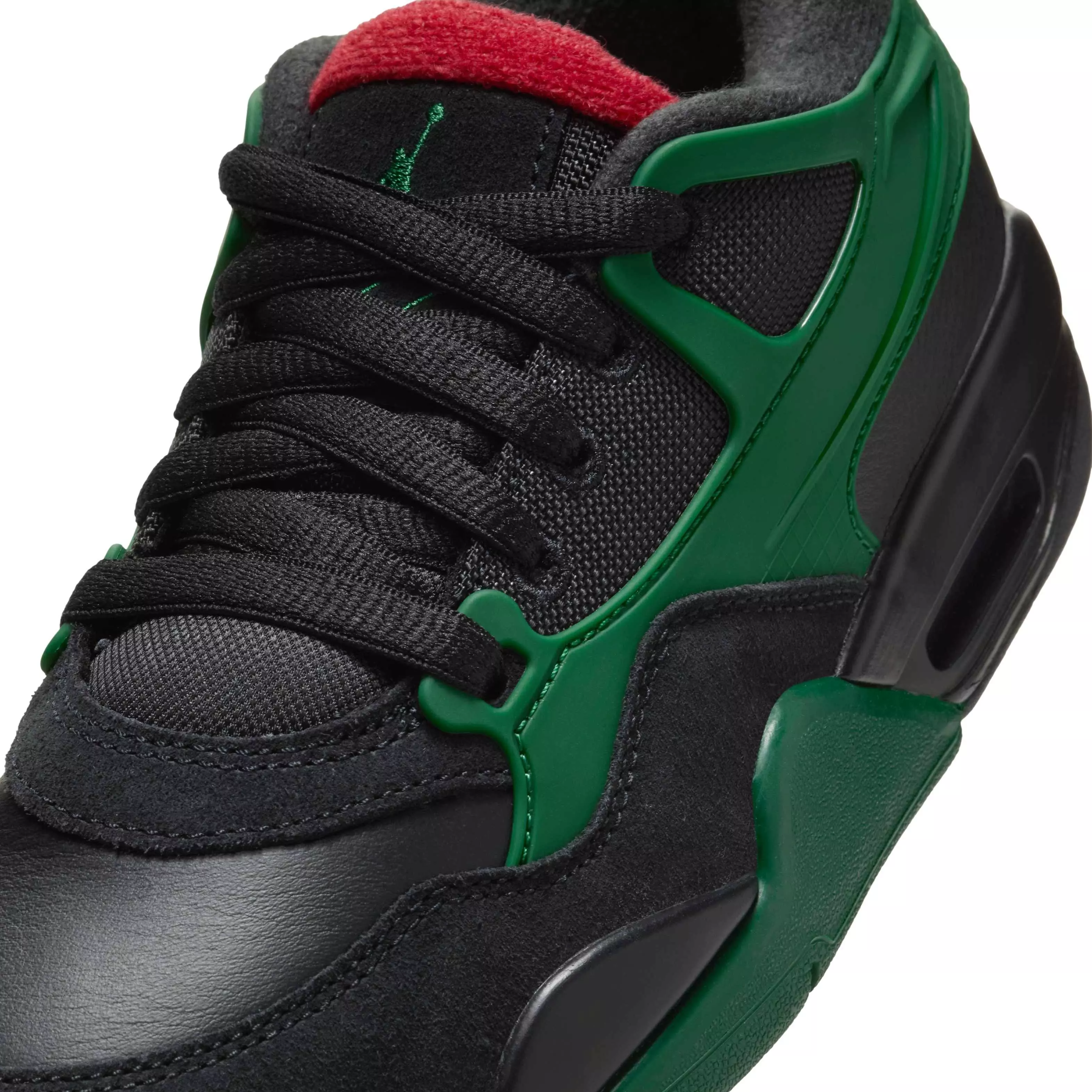 Jordan 4 RM "Black/Gorge Green/Varsity Red" Grade School Boys' Shoe - BLACK/GREEN/RED