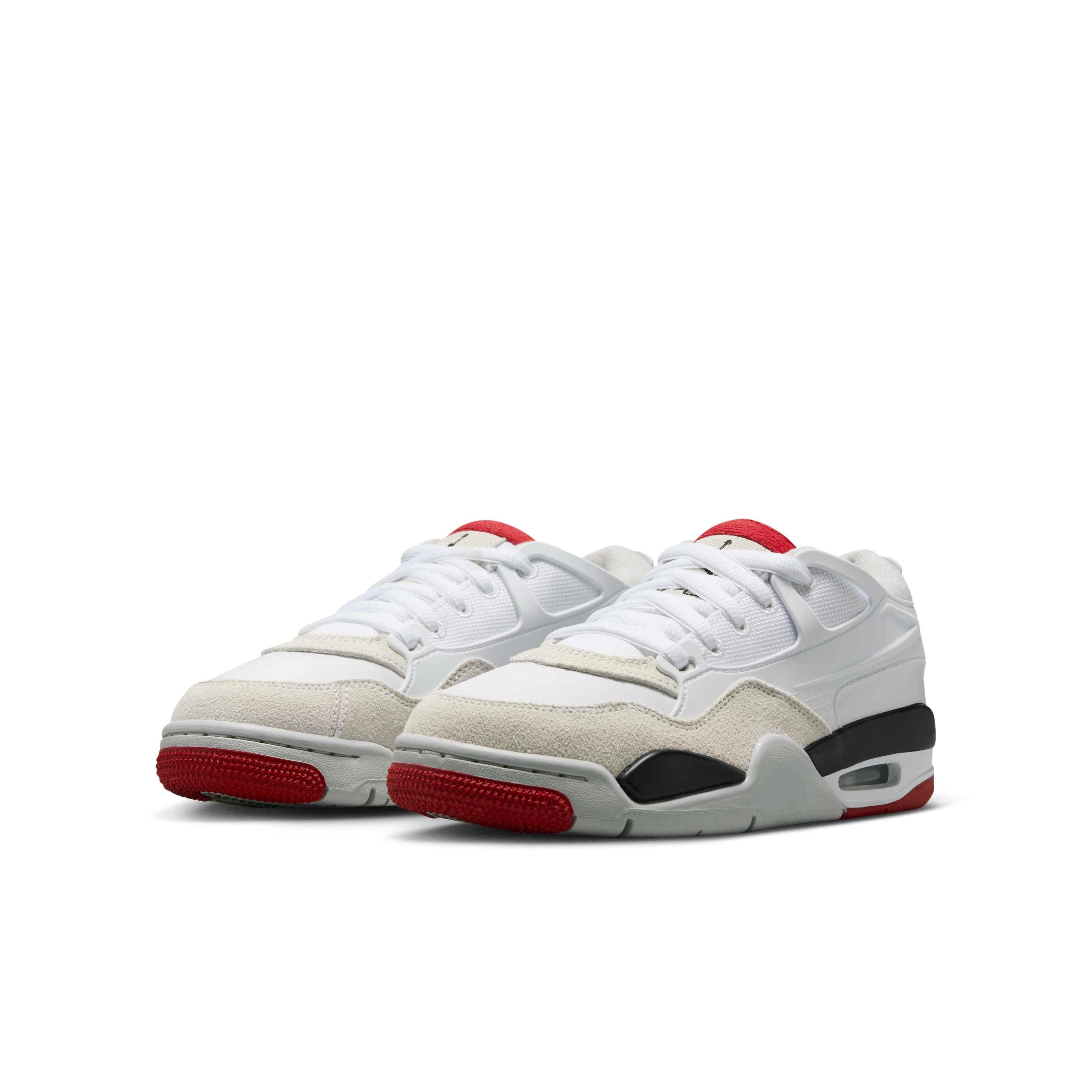 Jordan 4 RM Grade School Boys' "White/Black/Neutral Grey/Varsity Red" Shoe