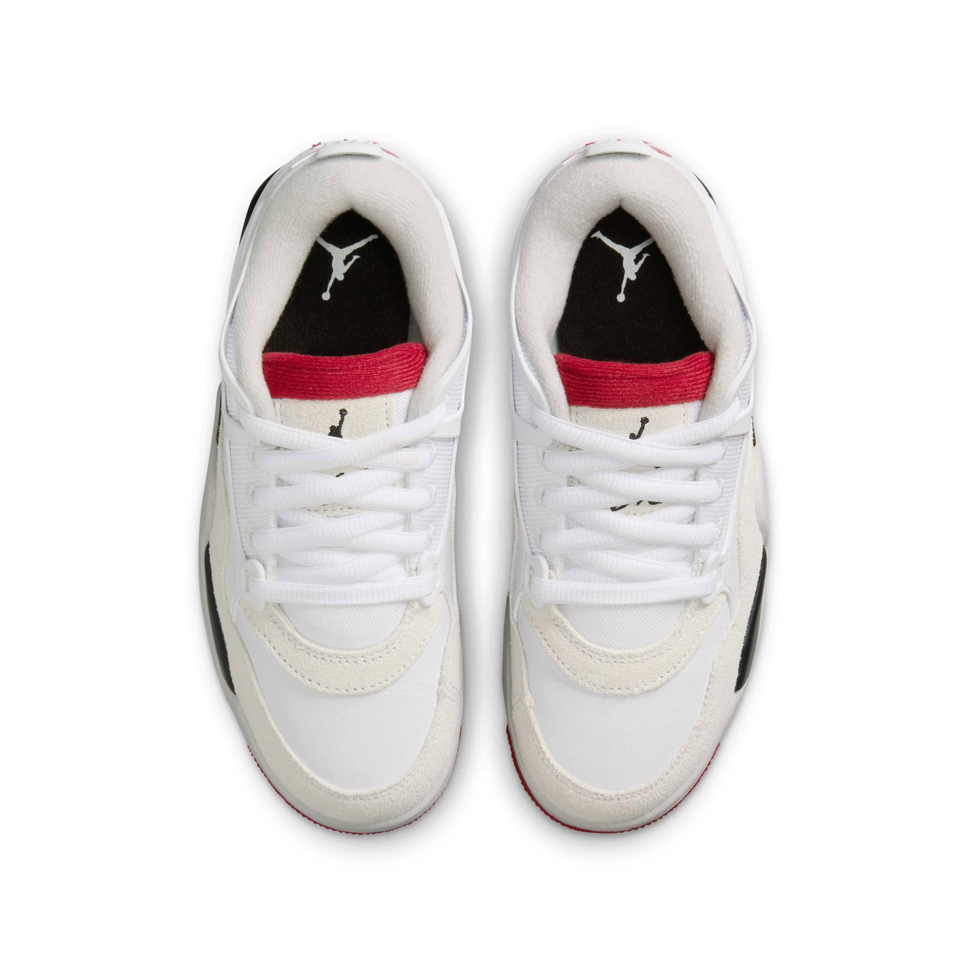 Jordan 4 RM Grade School Boys' "White/Black/Neutral Grey/Varsity Red" Shoe