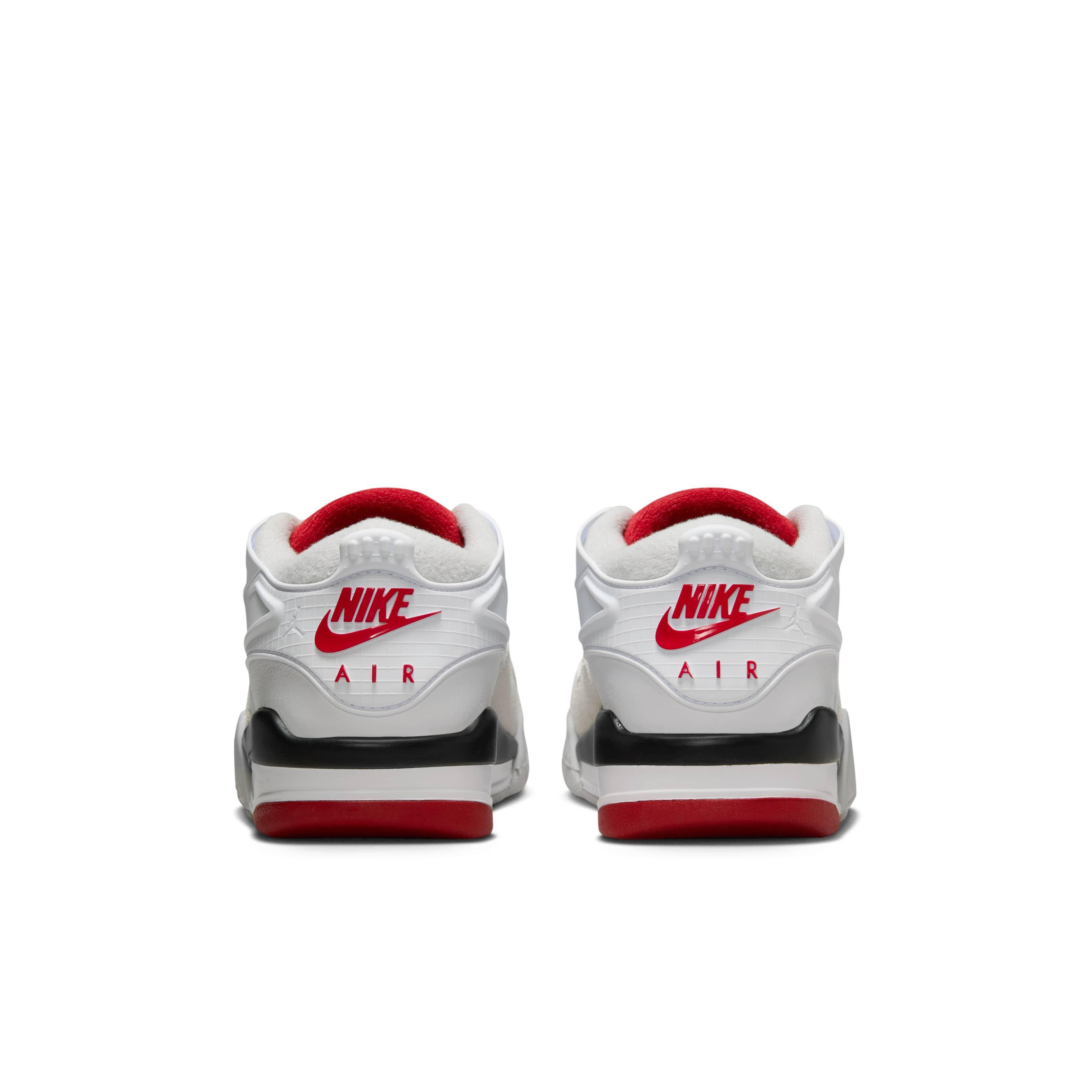 Jordan 4 RM Grade School Boys' "White/Black/Neutral Grey/Varsity Red" Shoe