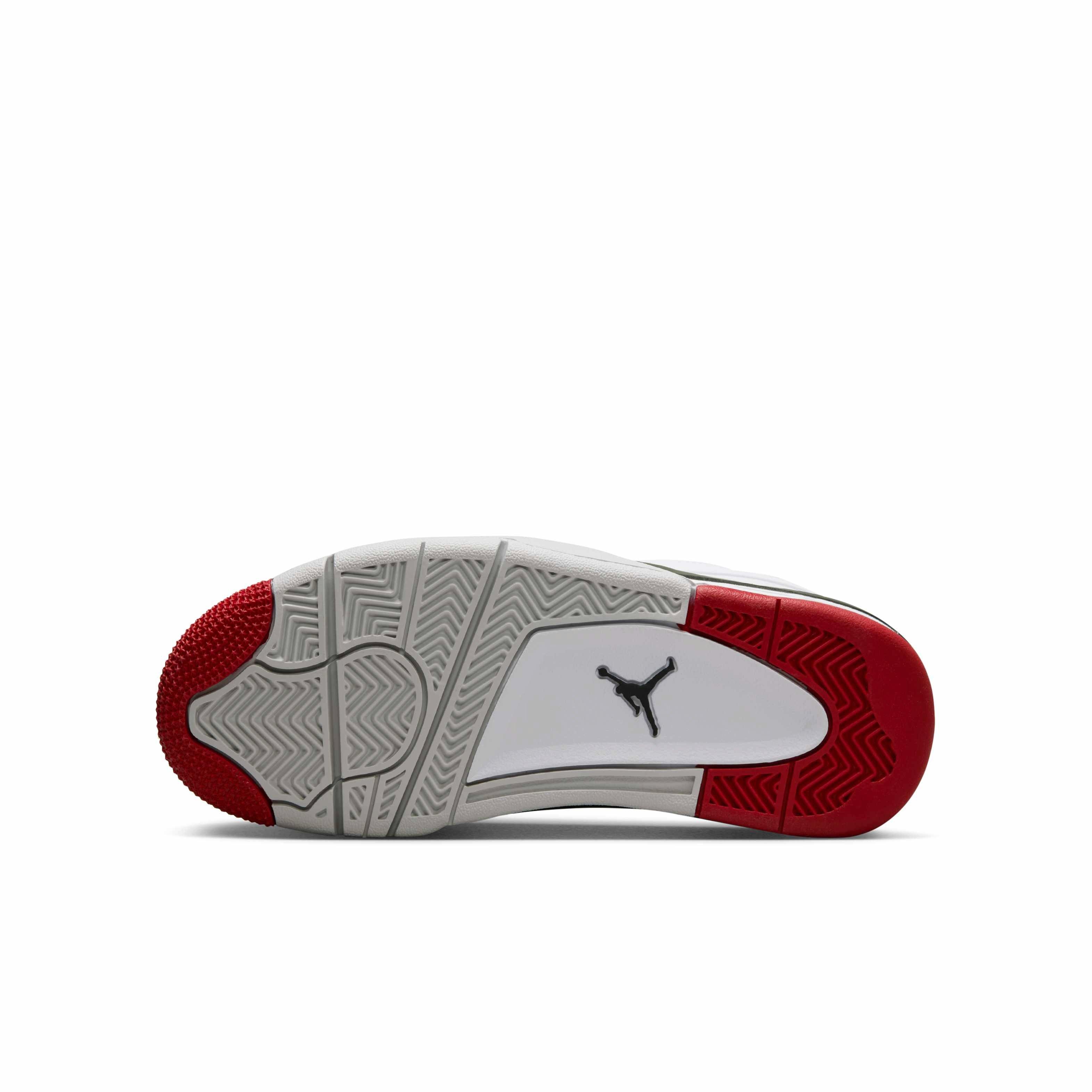 Jordan 4 RM Grade School Boys' "White/Black/Neutral Grey/Varsity Red" Shoe