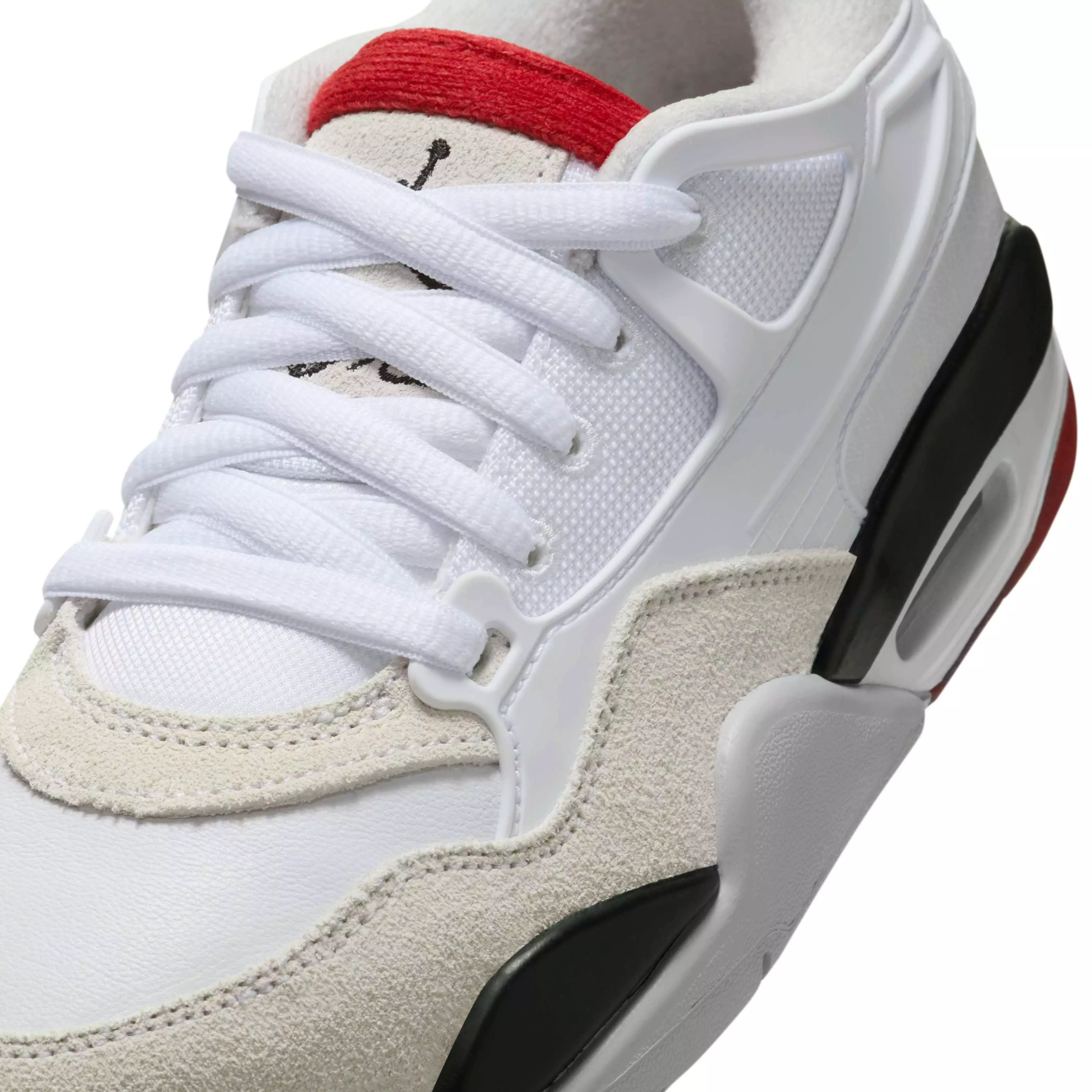 Jordan 4 RM "White/Black/Neutral Grey/Varsity Red" Grade School Boys' Shoe - WHITE/BLACK/GREY/RED