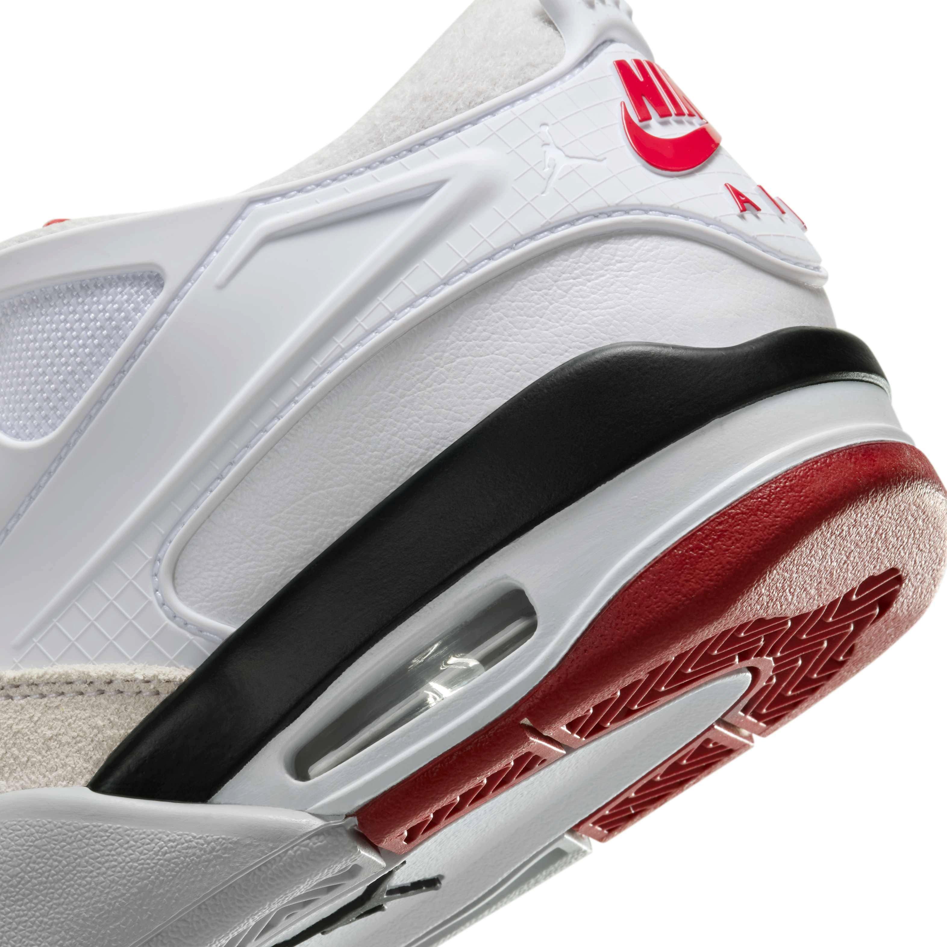Jordan 4 RM Grade School Boys' "White/Black/Neutral Grey/Varsity Red" Shoe