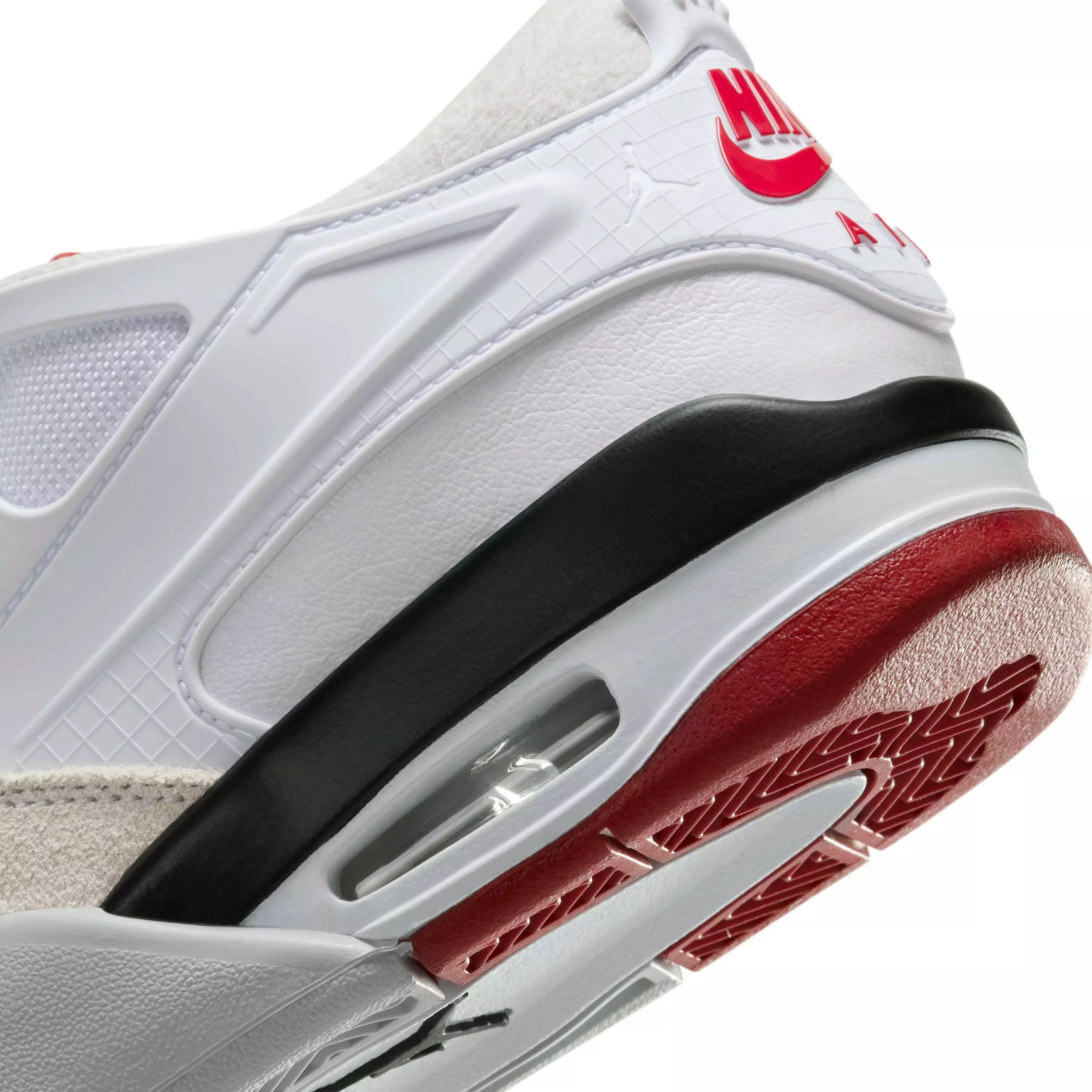 Jordan 4 RM "White/Black/Neutral Grey/Varsity Red" Grade School Boys' Shoe - WHITE/BLACK/GREY/RED