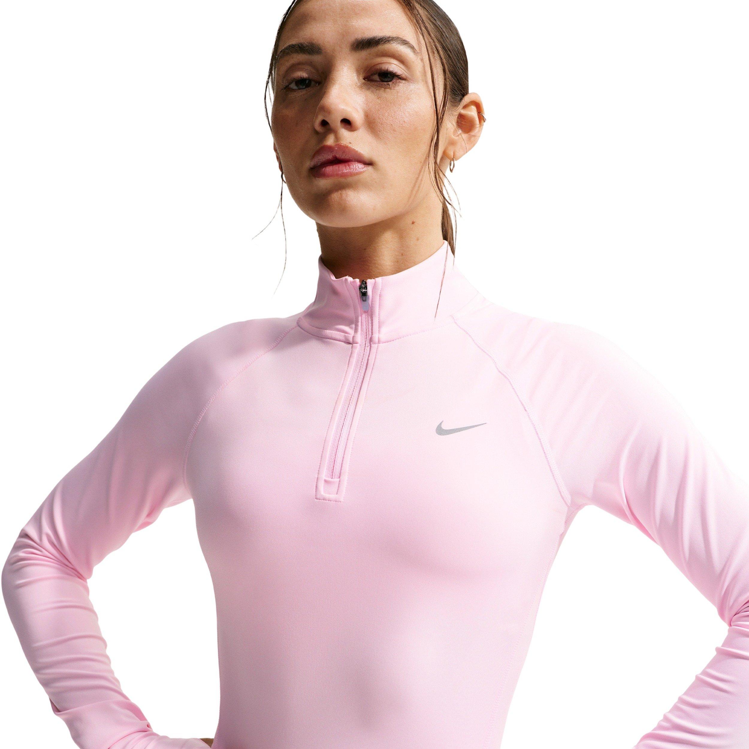 Nike Women's Tempo Dri-FIT Fitted 1/2-Zip Running Top - Pink - PINK Thumbnail View 1