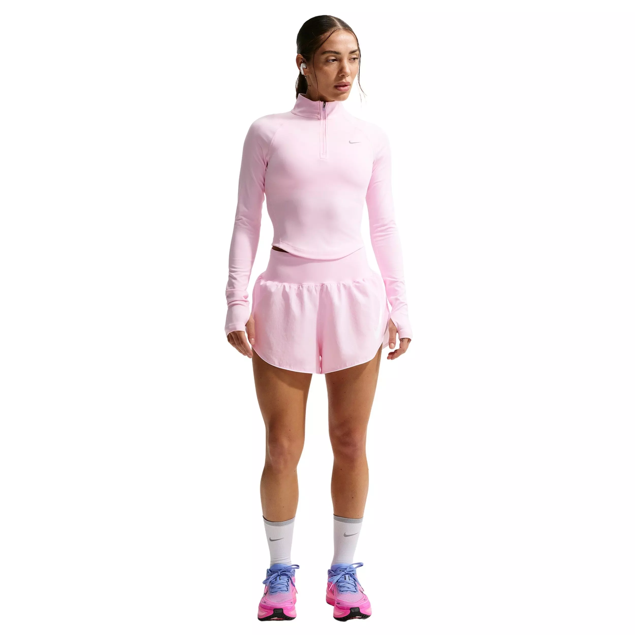 Nike Women's Tempo Dri-FIT Fitted 1/2-Zip Running Top - Pink - PINK
