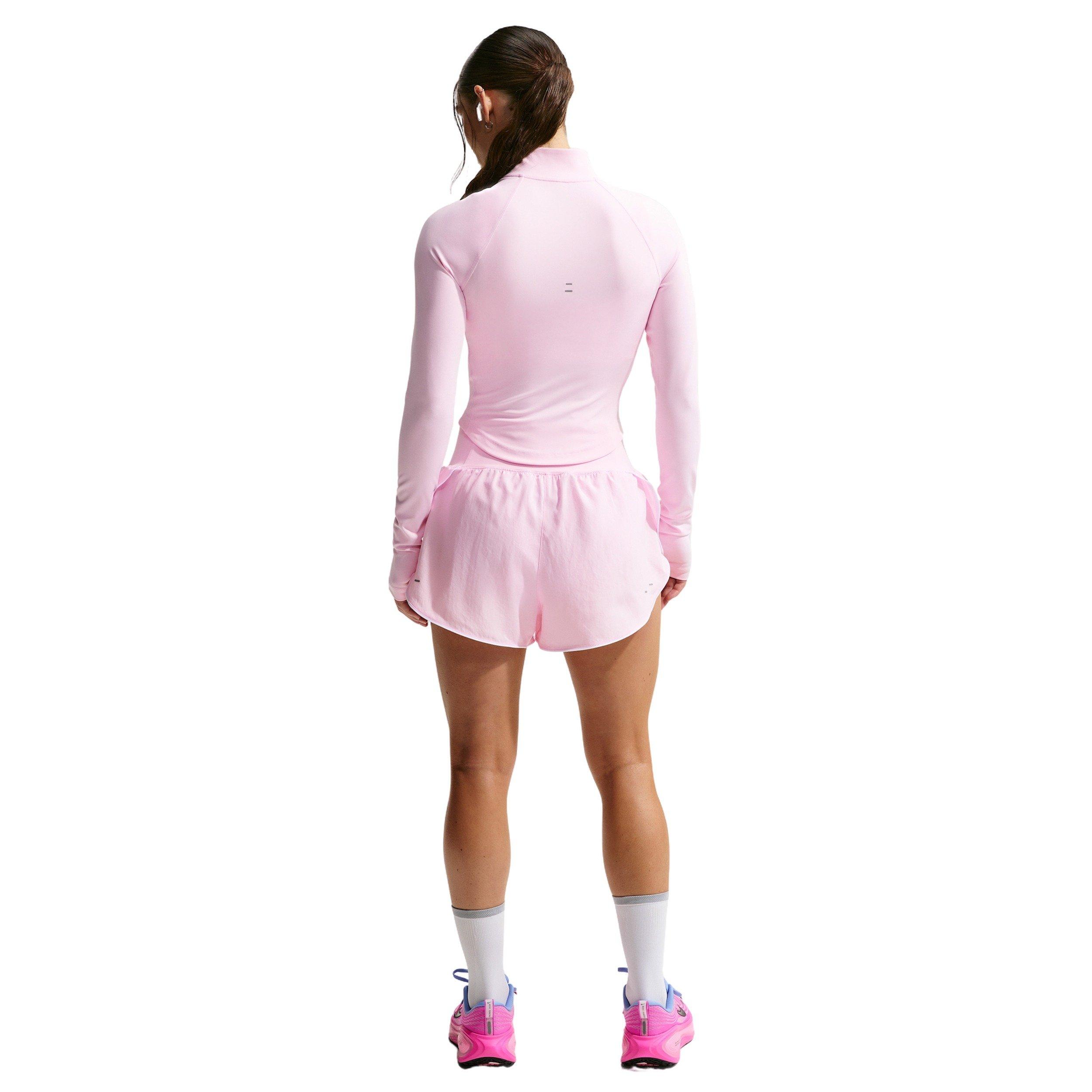 Nike Women's Tempo Dri-FIT Fitted 1/2-Zip Running Top - Pink - PINK Thumbnail View 5