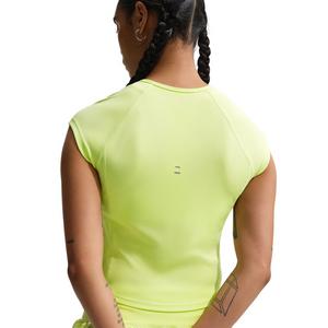 Nike Women's Tempo Swoosh Dri-FIT Cap-Sleeve Running Top -Yellow