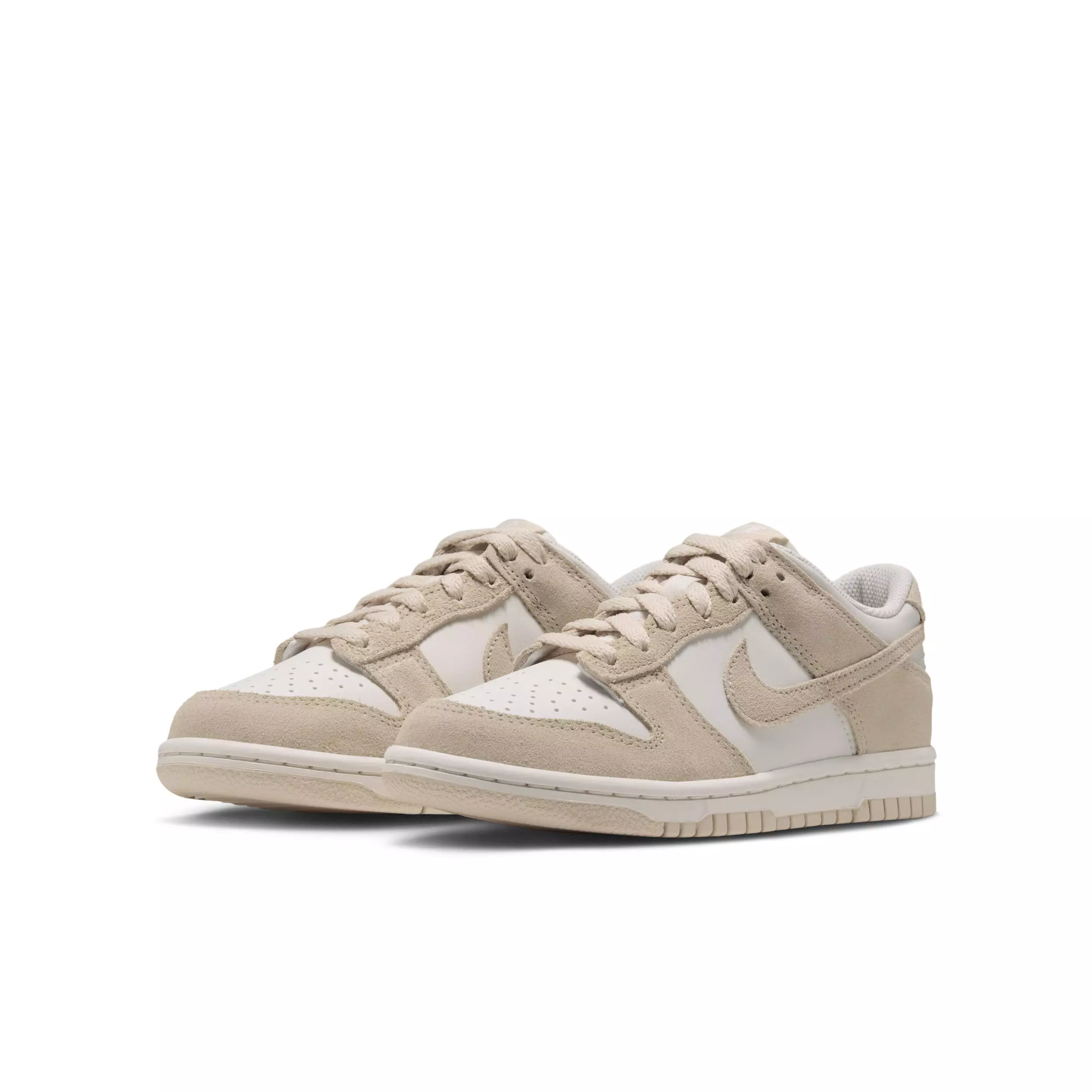 Nike Dunk Low Suede "Phantom/Sanddrift" Grade School Girls' Shoe - PHANTOM/SANDDRIFT