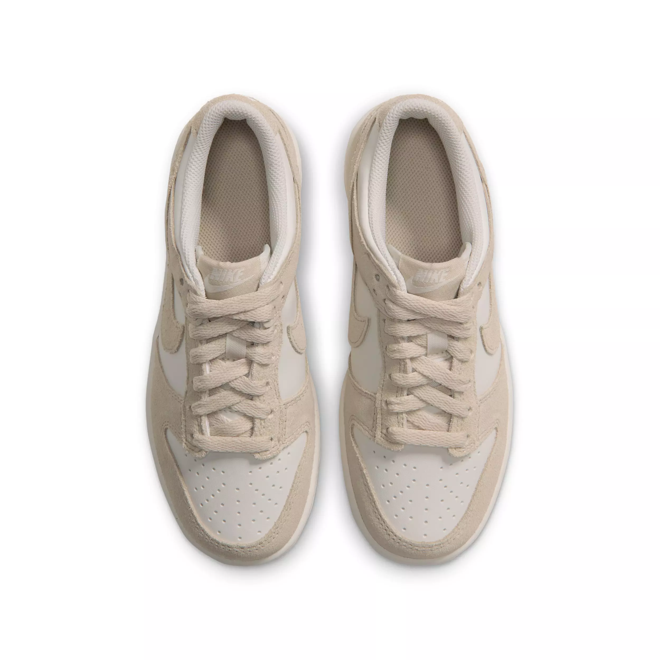 Nike Dunk Low Suede "Phantom/Sanddrift" Grade School Girls' Shoe - PHANTOM/SANDDRIFT