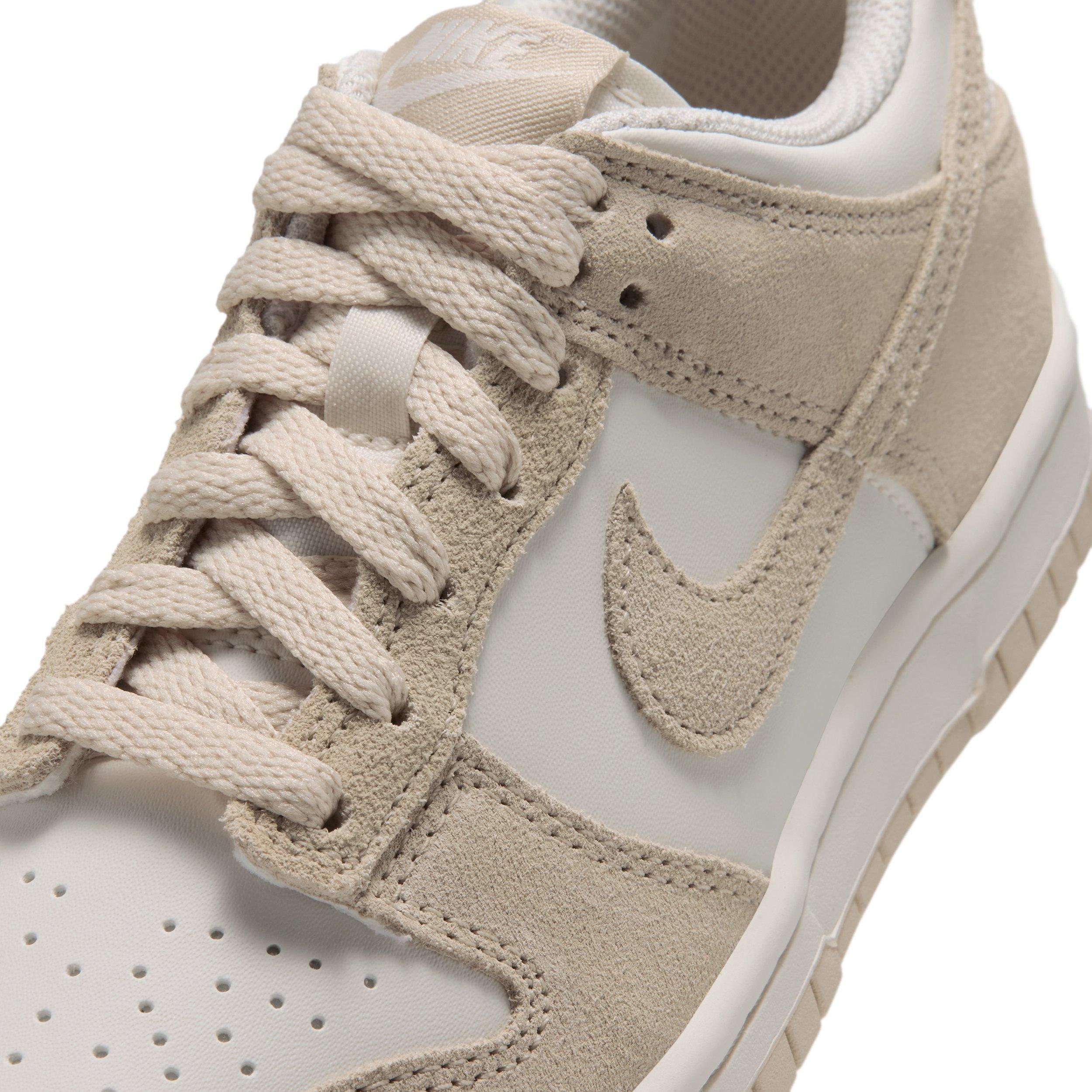 Nike Dunk Low Suede "Phantom/Sanddrift" Grade School Girls' Shoe - PHANTOM/SANDDRIFT