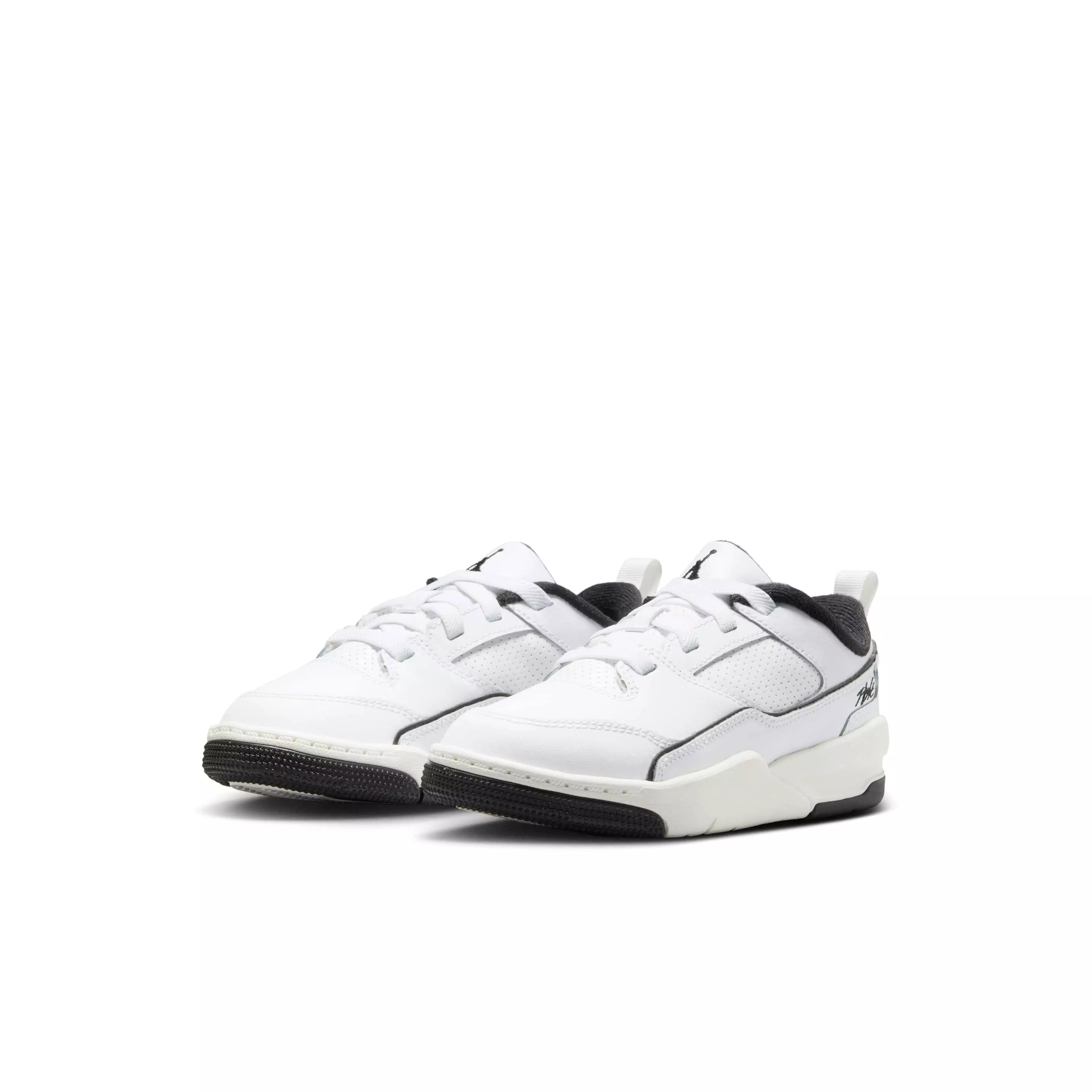 Jordan Flight Court "White/Sail/Black" Preschool Boys' Shoe - WHITE/SAIL/BLACK