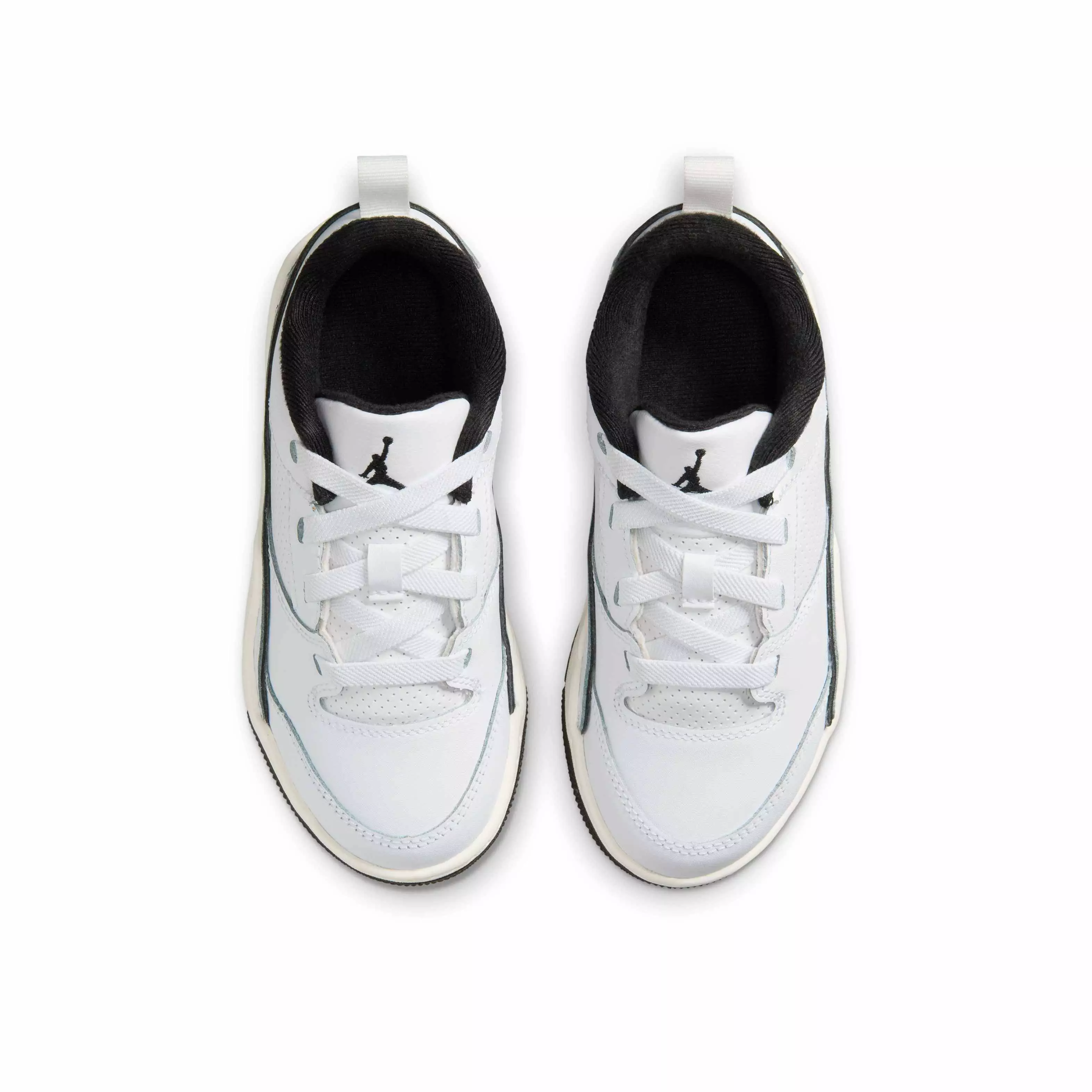 Jordan Flight Court "White/Sail/Black" Preschool Boys' Shoe - WHITE/SAIL/BLACK
