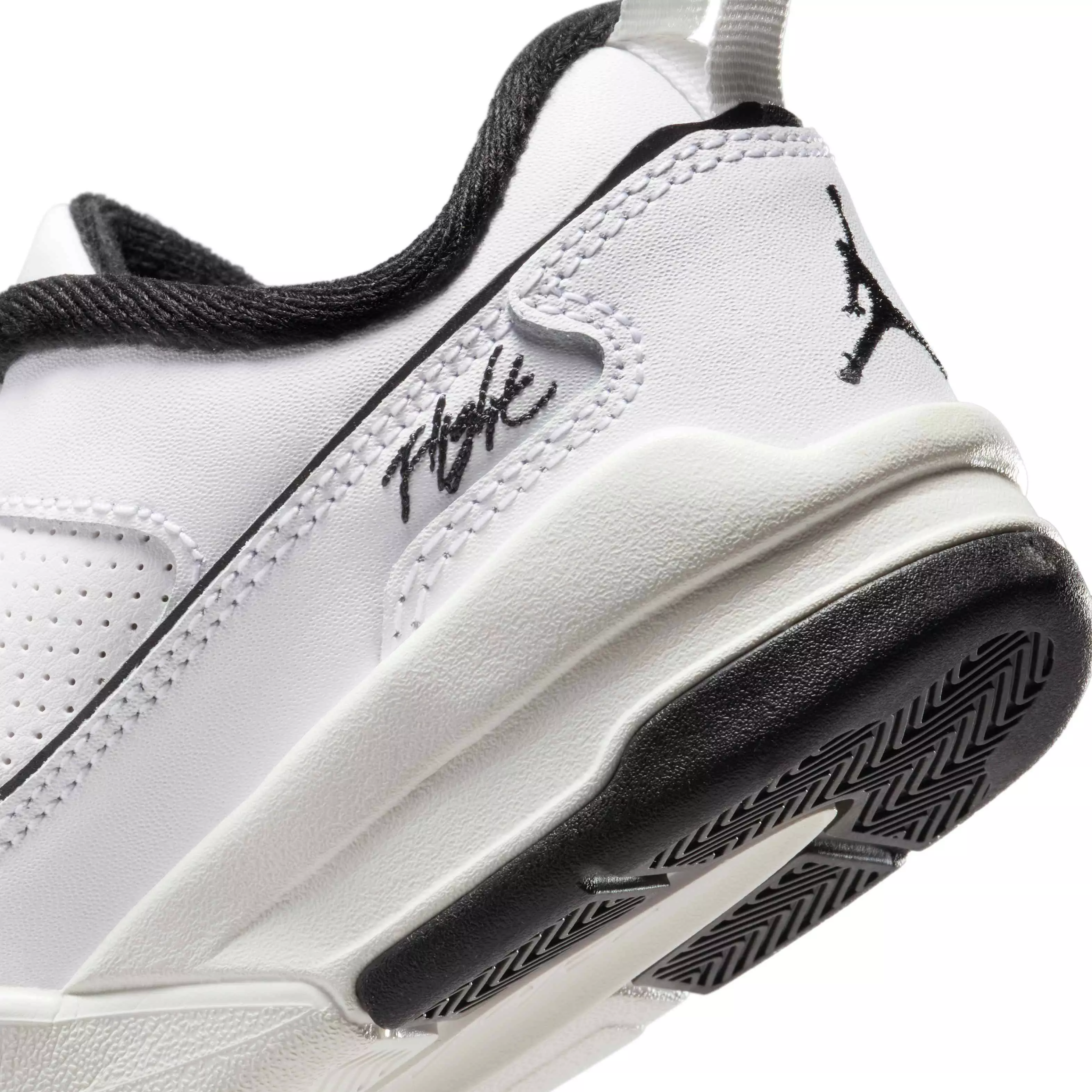 Jordan Flight Court "White/Sail/Black" Preschool Boys' Shoe - WHITE/SAIL/BLACK