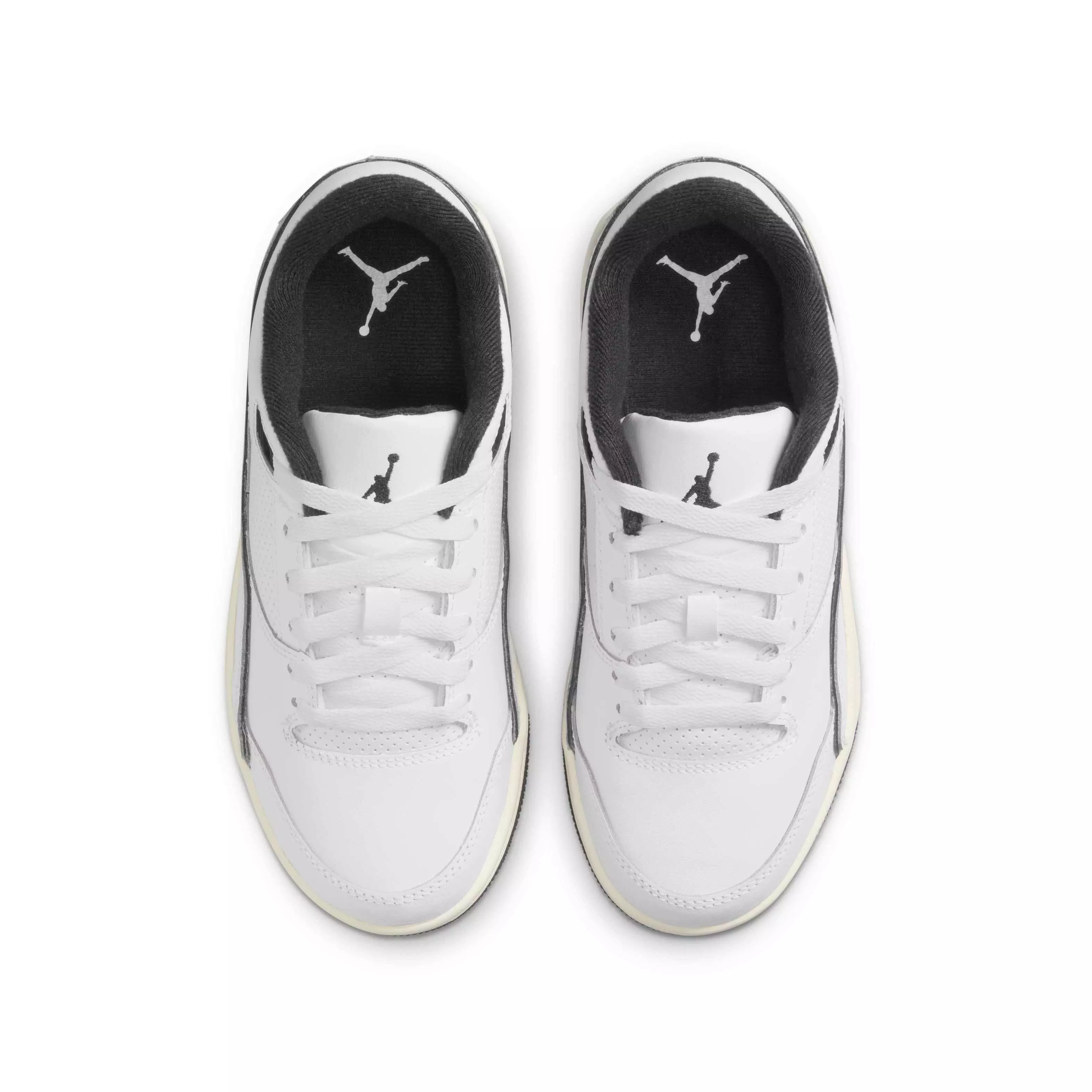 Jordan Flight Court "White/Sail/Black" Grade School Boys' Shoe - WHITE/SAIL/BLACK