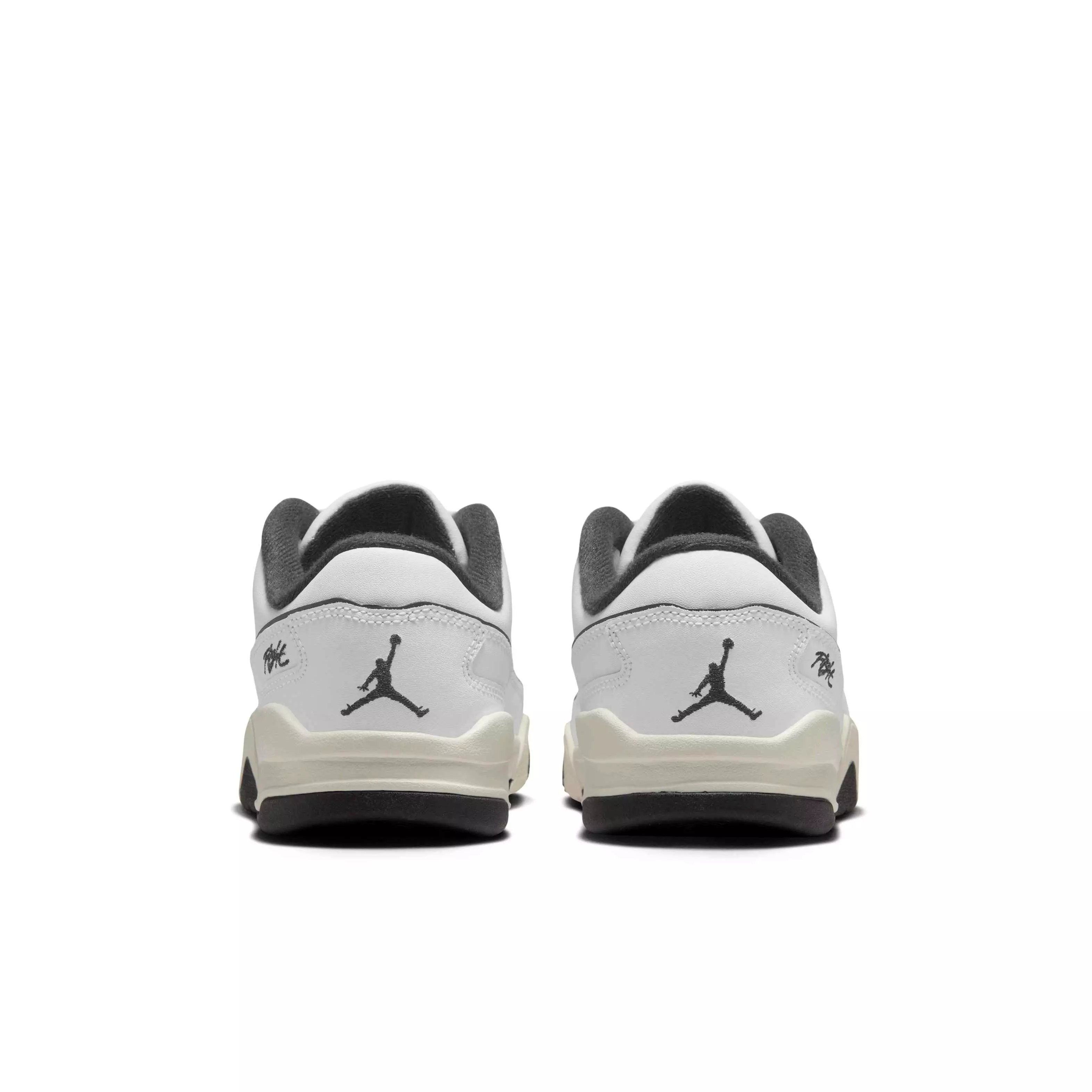 Jordan Flight Court "White/Sail/Black" Grade School Boys' Shoe - WHITE/SAIL/BLACK