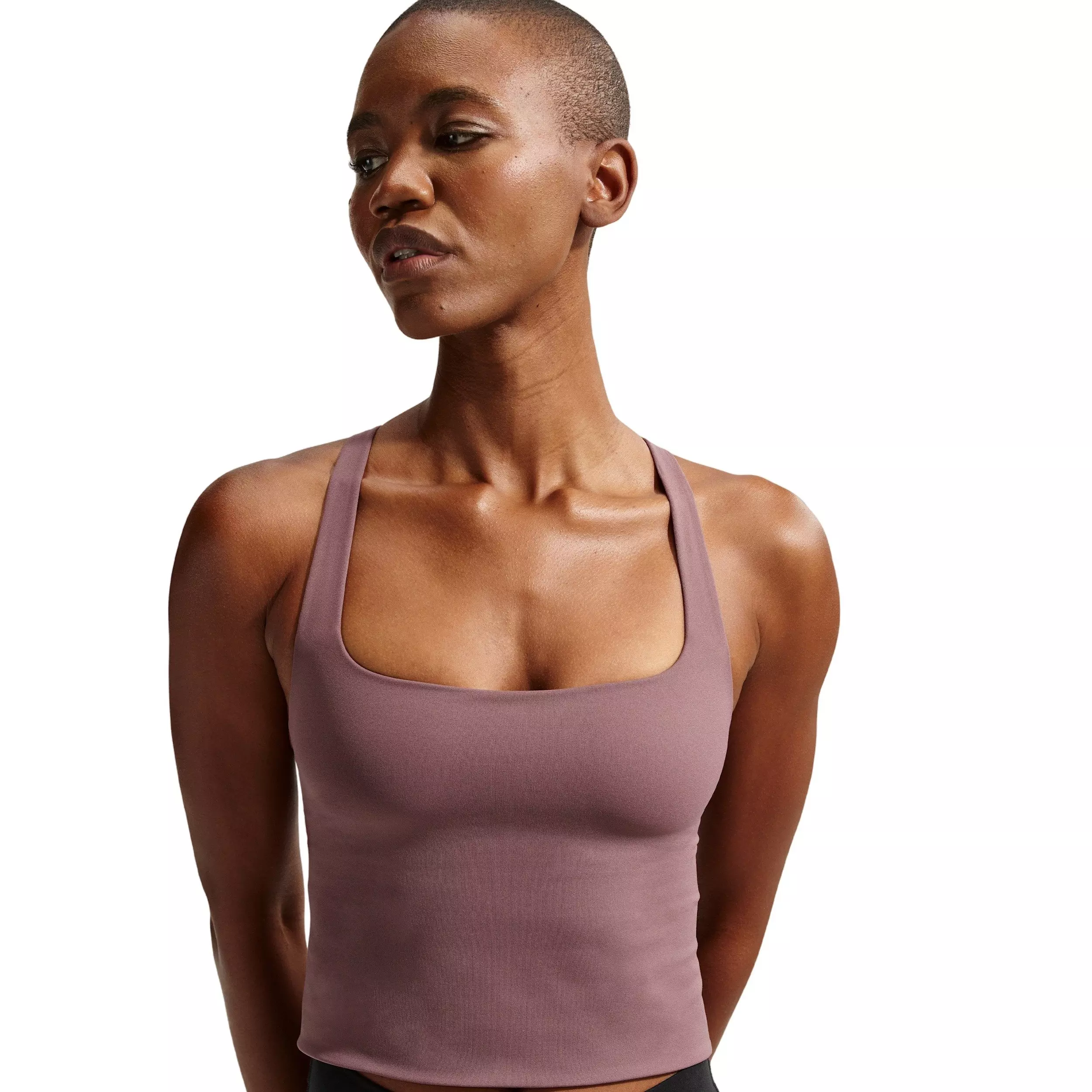 Nike Women's Zenvy Light-Support Sports Bra Tank - Tattoo Purple - TATTOO PURPLE