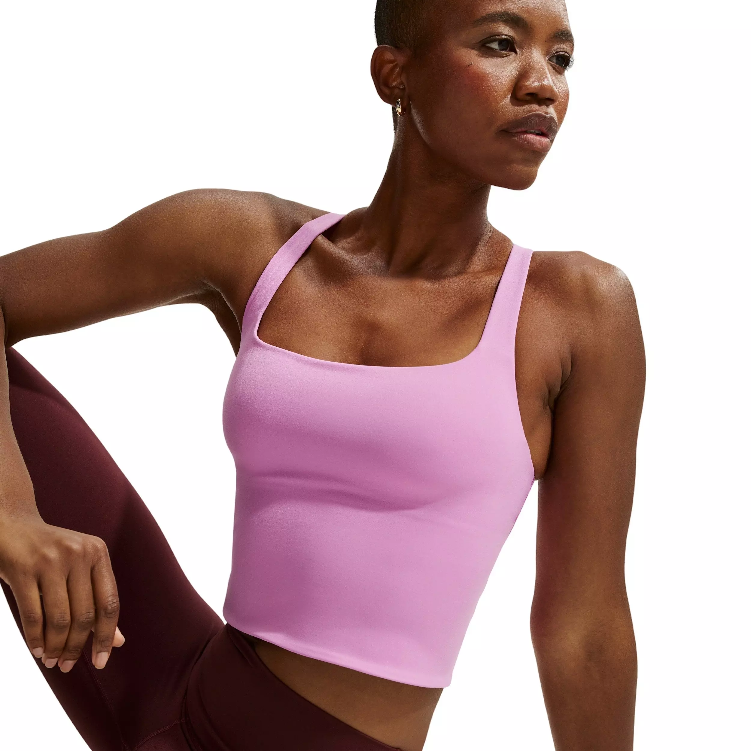 Nike Women's Zenvy Light-Support Sports Bra Tank -Lt Magenta - LT MAGENTA