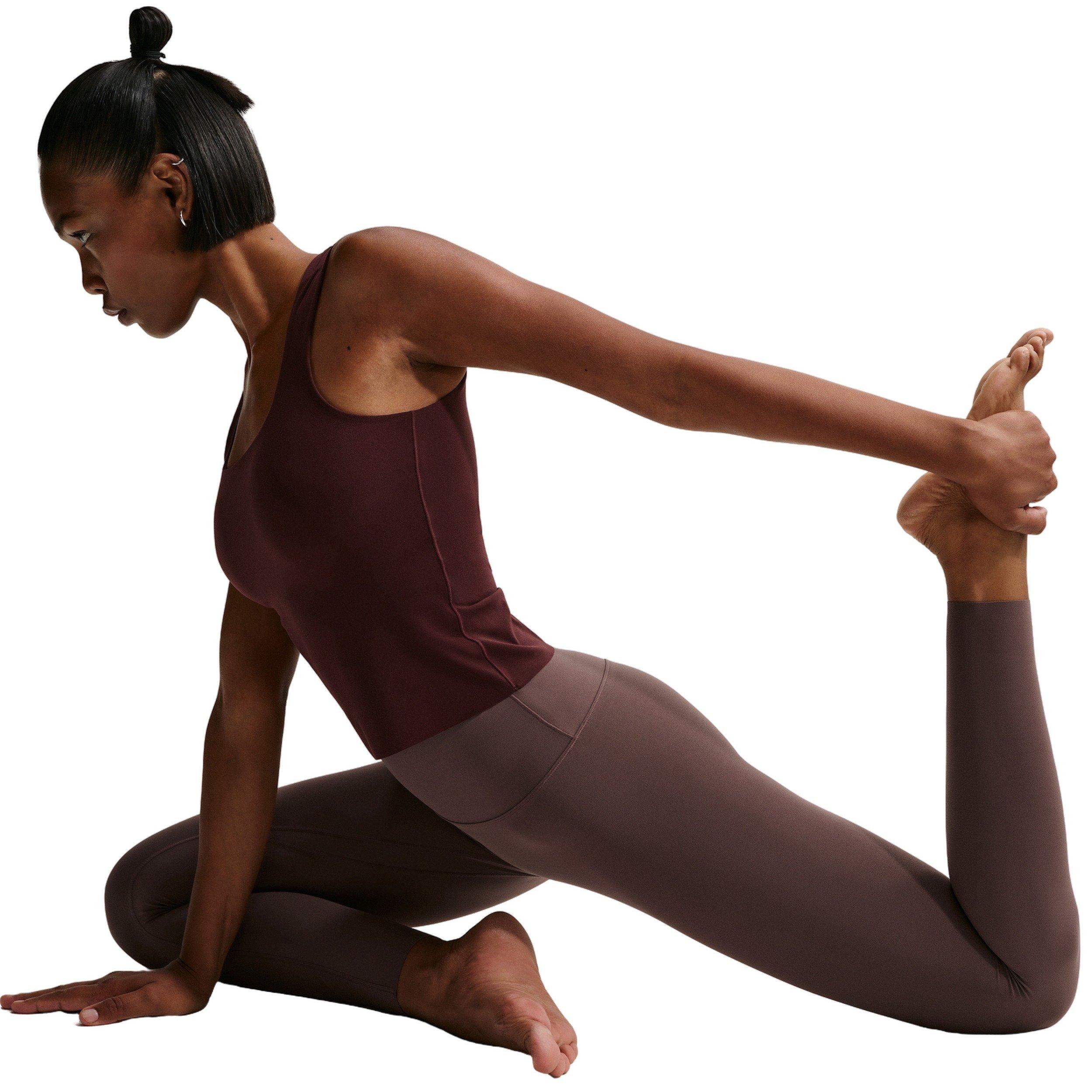 Nike Women's Zenvy 7/8 High-Waisted Leggings with No Front Seam -Tattoo Purple - TATTOO PURPLE Thumbnail View 3