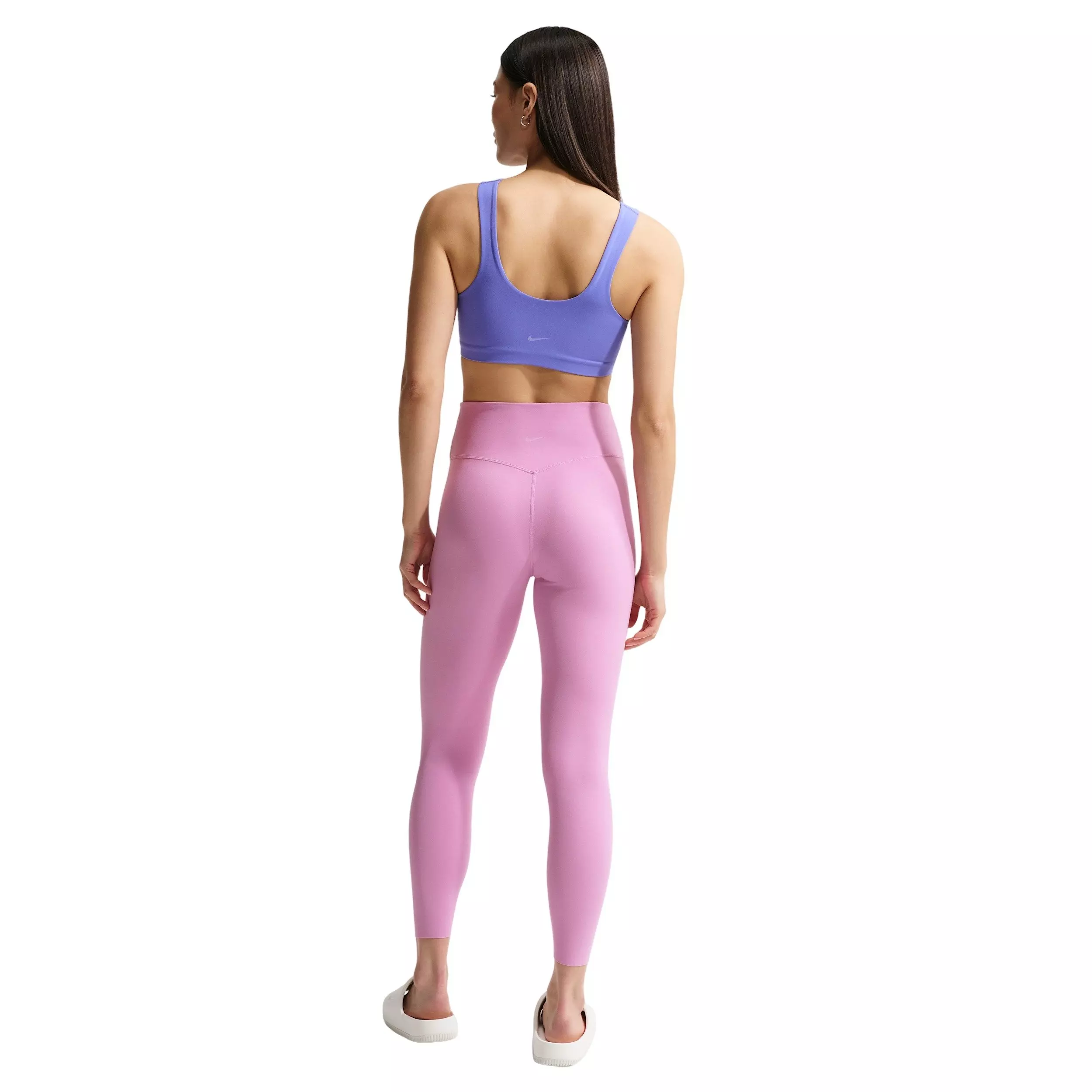 Nike Women's Zenvy 7/8 High-Waisted Leggings with No Front Seam -Lt Magenta - LT MAGENTA