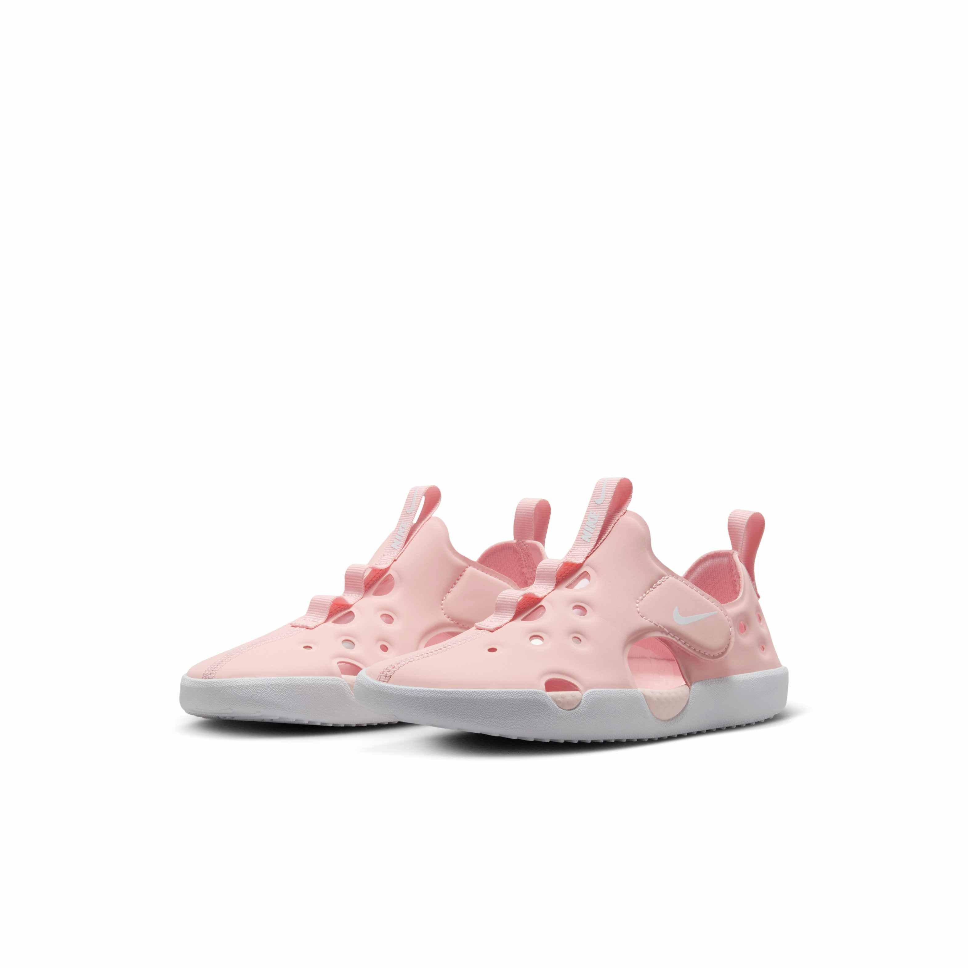 Nike Sunray Protect 4 Preschool Girls' "Echo Pink/White" Sandal