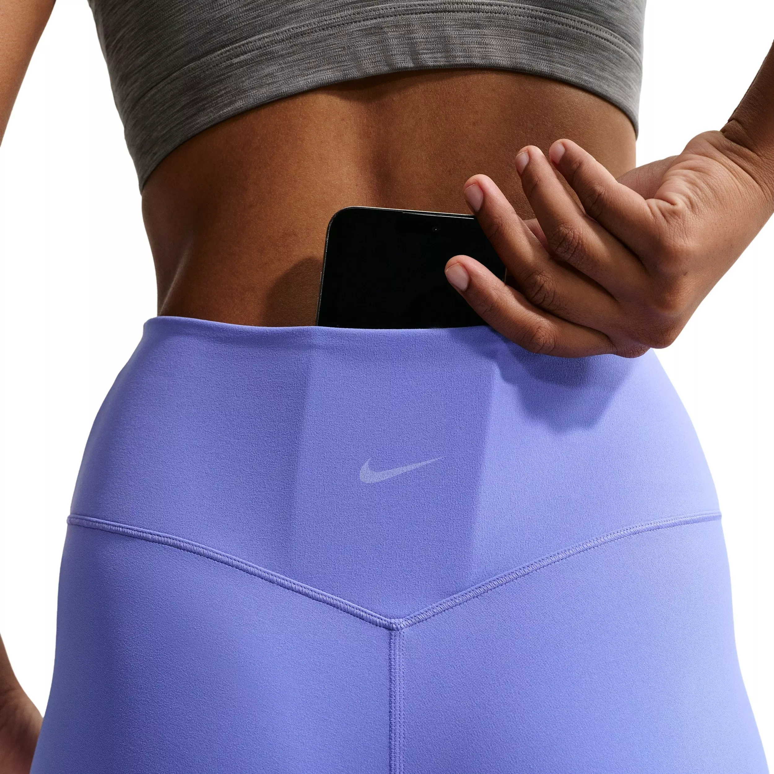 Nike Women's Zenvy 7/8 High-Waisted Leggings with No Front Seam - Sapphire - SAPPHIRE